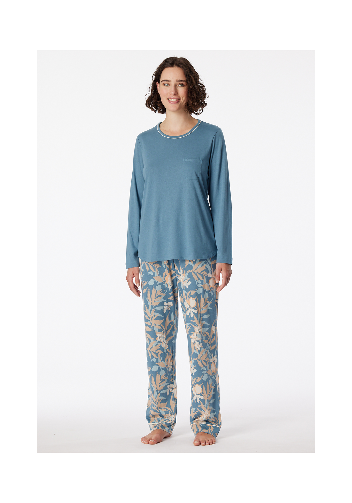 image_4_181237-808_3_1280x1280 SCHIESSER Comfort Nightwear pyjamaset, dames pyjama lengte blauw-grijs