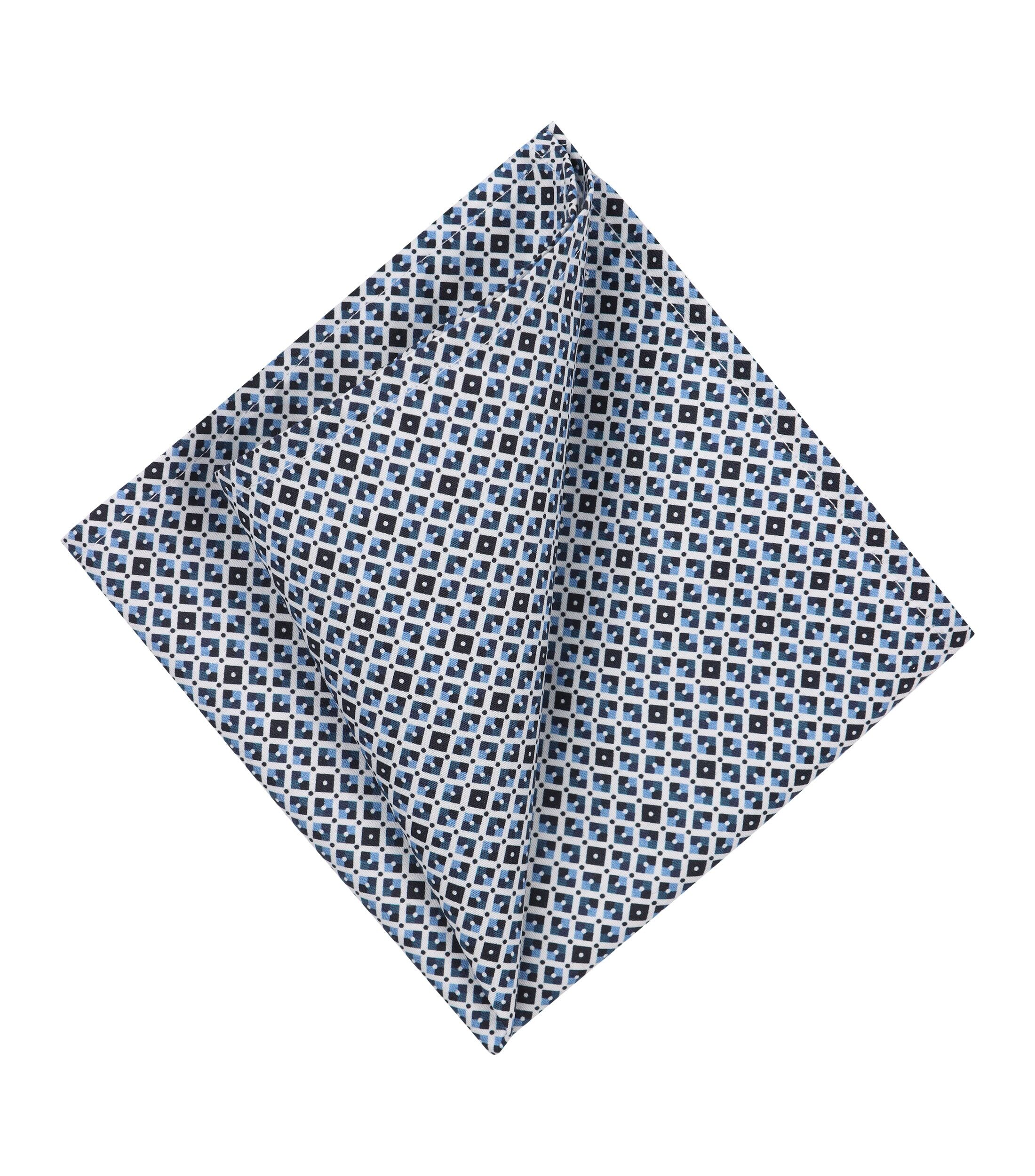 VENTI pochet, wit, blauw, donkerblauw, lichtblauw dessin