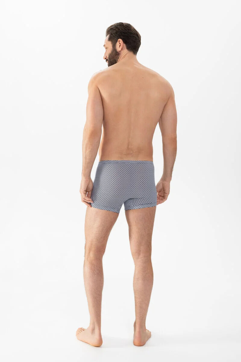 Mey heren shorty Blue Geo, boxers kort, donkerblauw