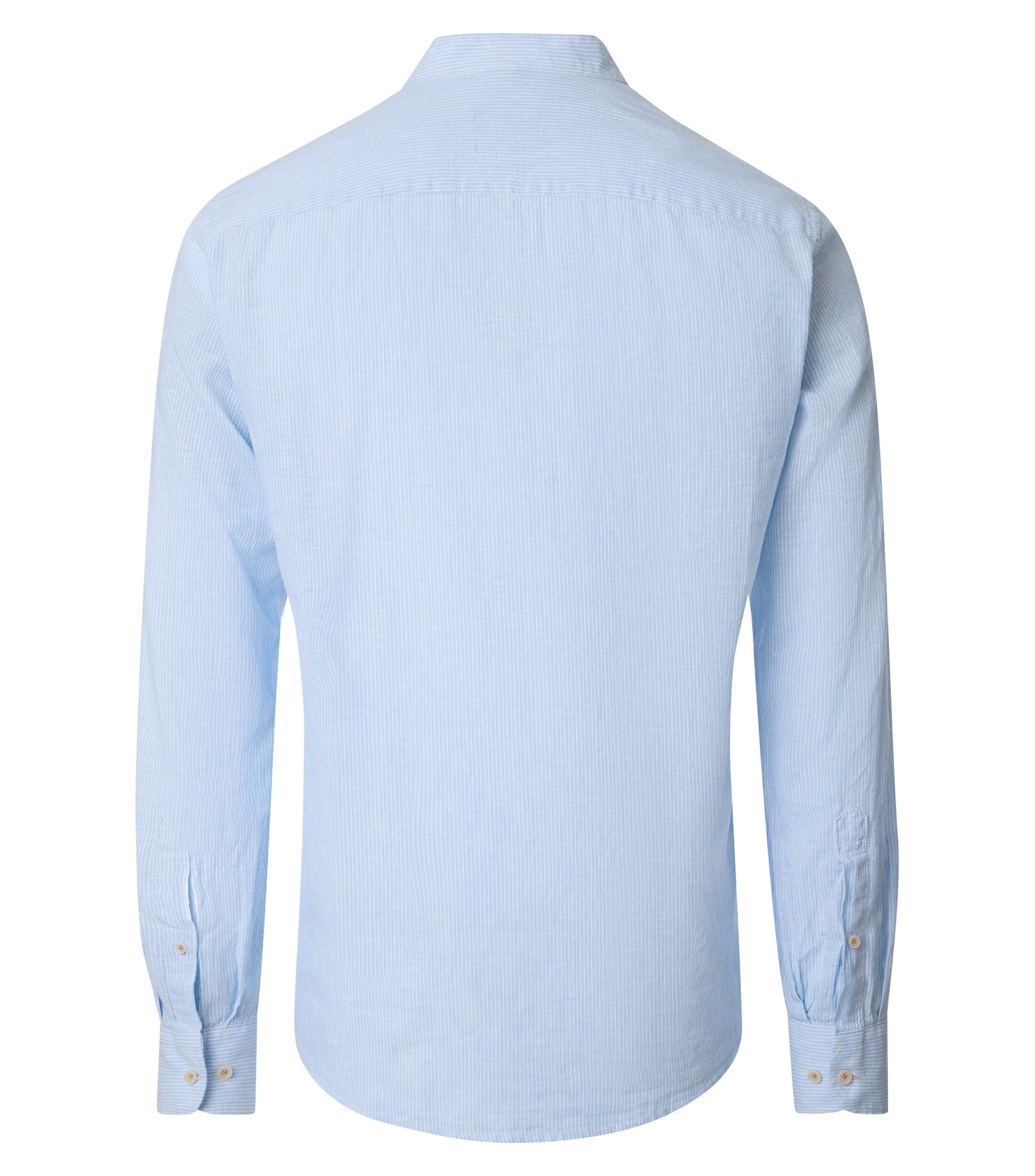 CASA MODA Sport casual fit overhemd, structuur, lichtblauw, wit