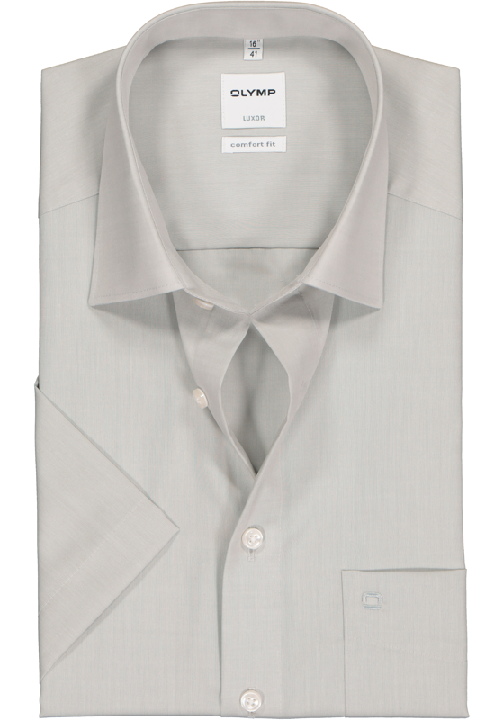 OLYMP Luxor comfort fit overhemd, korte mouw, grijs OLYMP Luxor comfort fit overhemd, korte mouw, grijs