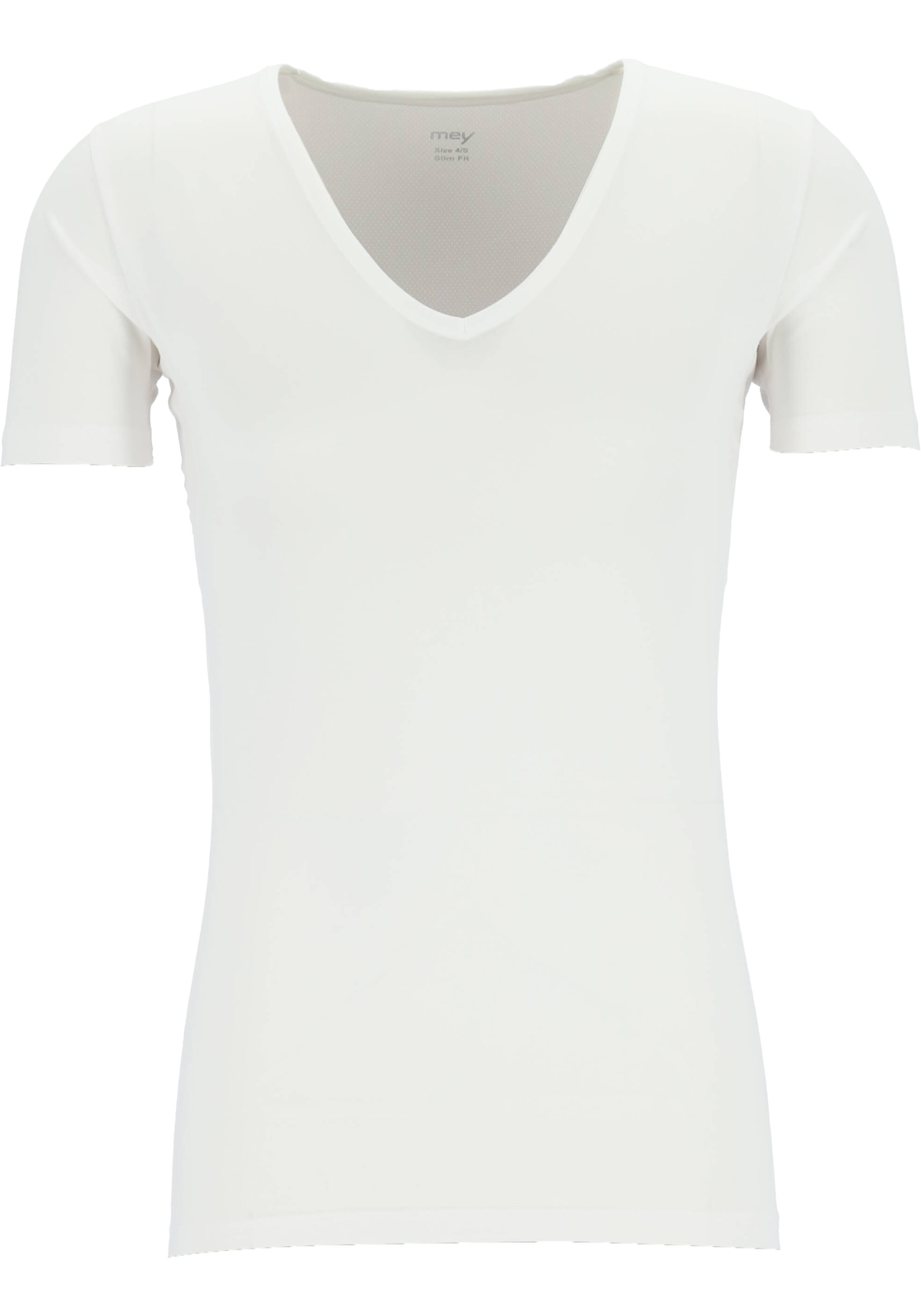 1-4004124270468-mey-MEY_46098101_TS_wit_4foto_HR Mey Dry Cotton functional T-shirt (1-pack), heren T-shirt slim fit diepe V-hals, wit