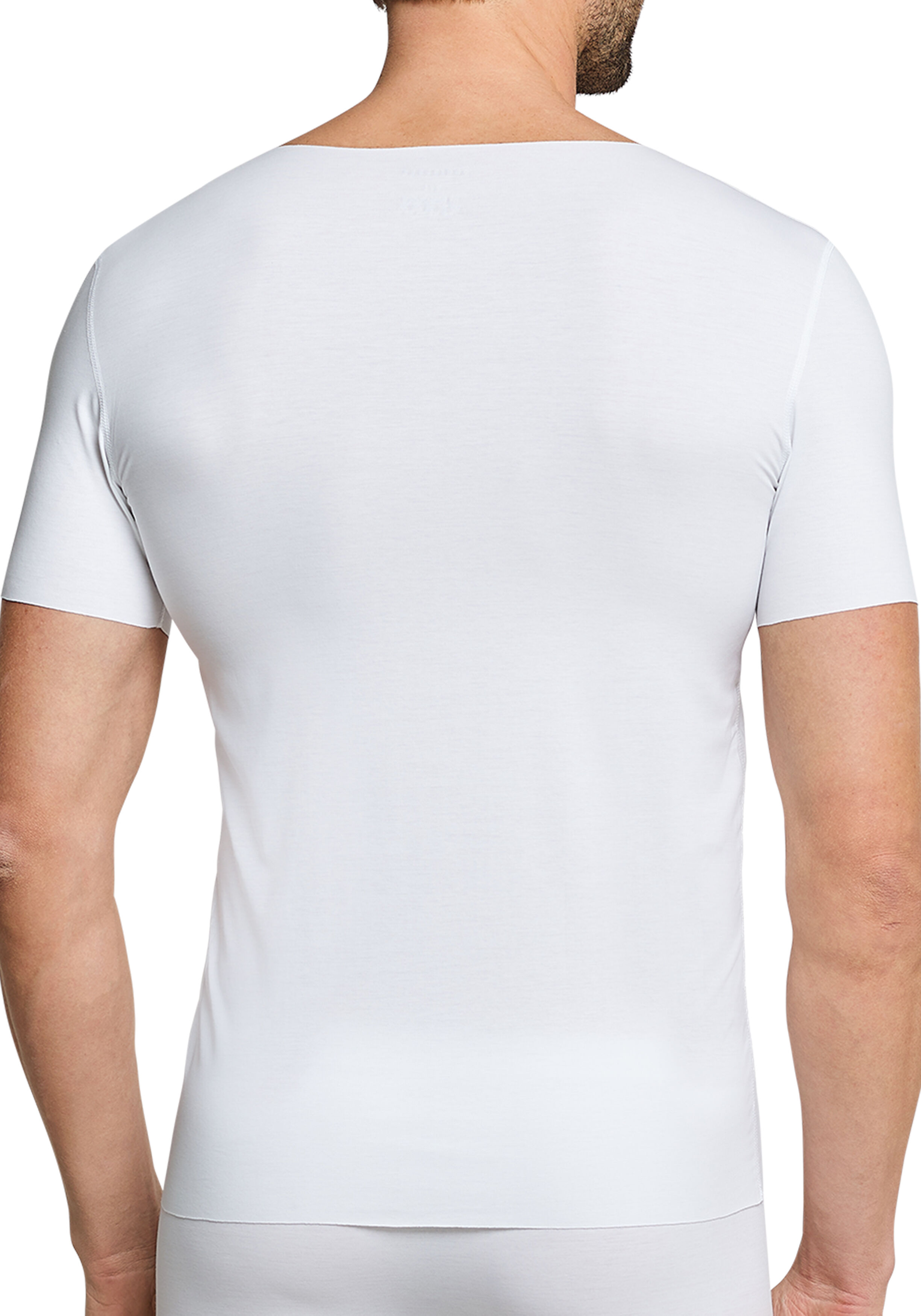 SCHIESSER Laser Cut T-shirt (1-pack), naadloos met diepe V-hals, wit 