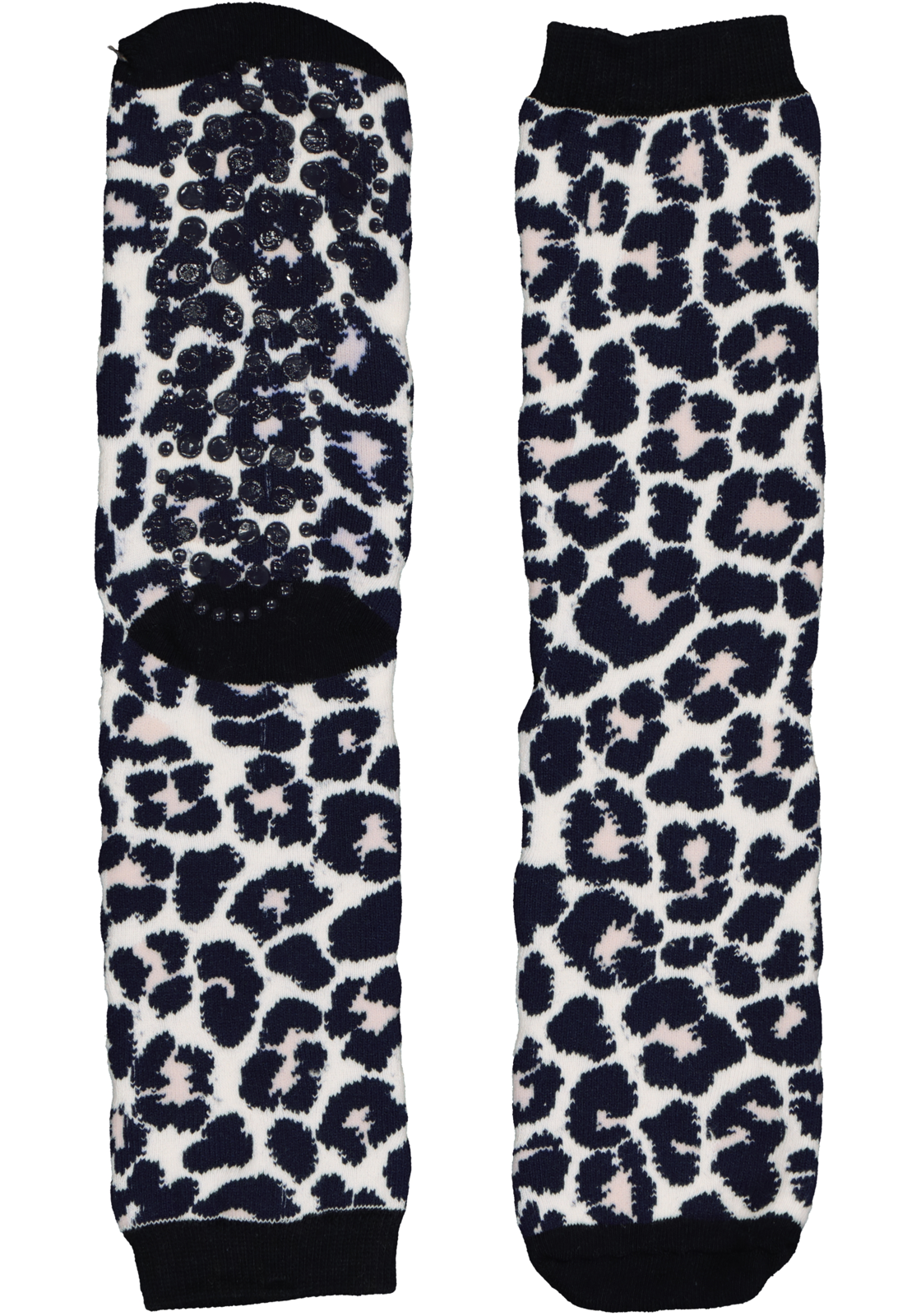 2-7141267851219_dames_sloffen_HR Homepads damessokken huissokken met anti-slip, panter roze met blauw