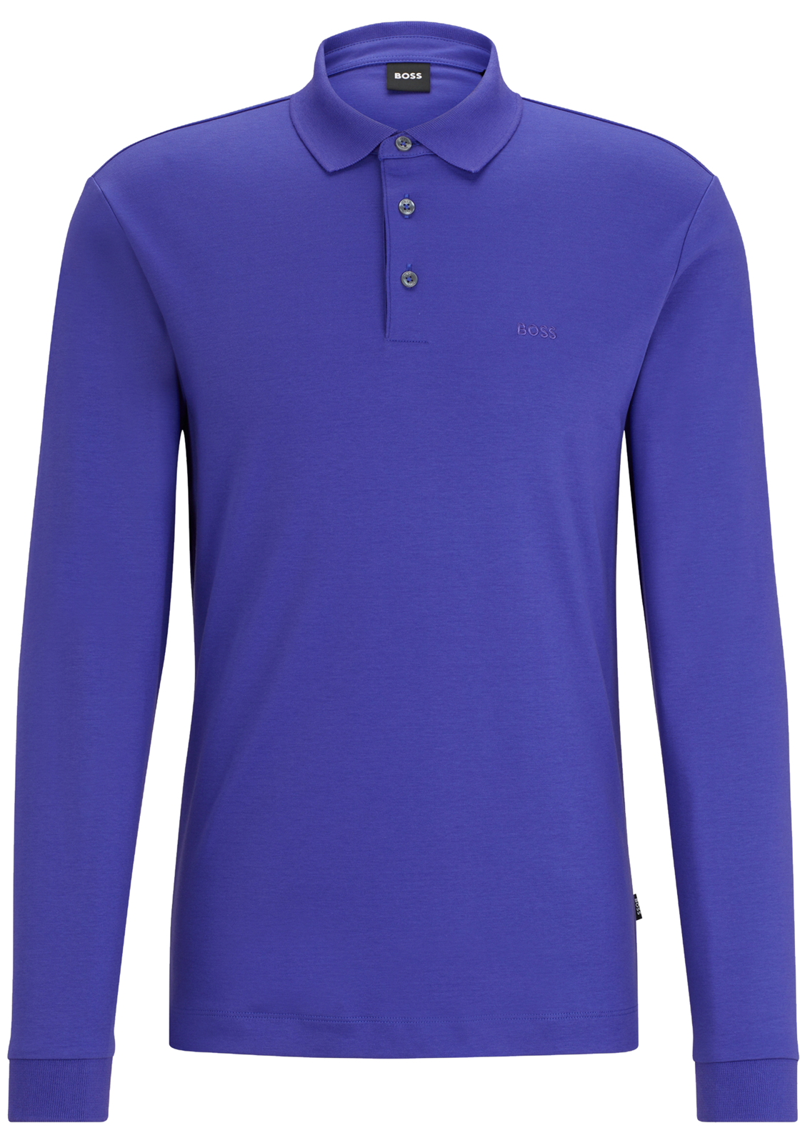 1-4063539179865-hugo_boss-poloshirt_HR BOSS Pado regular fit polo lange mouw, jersey, donkerpaars