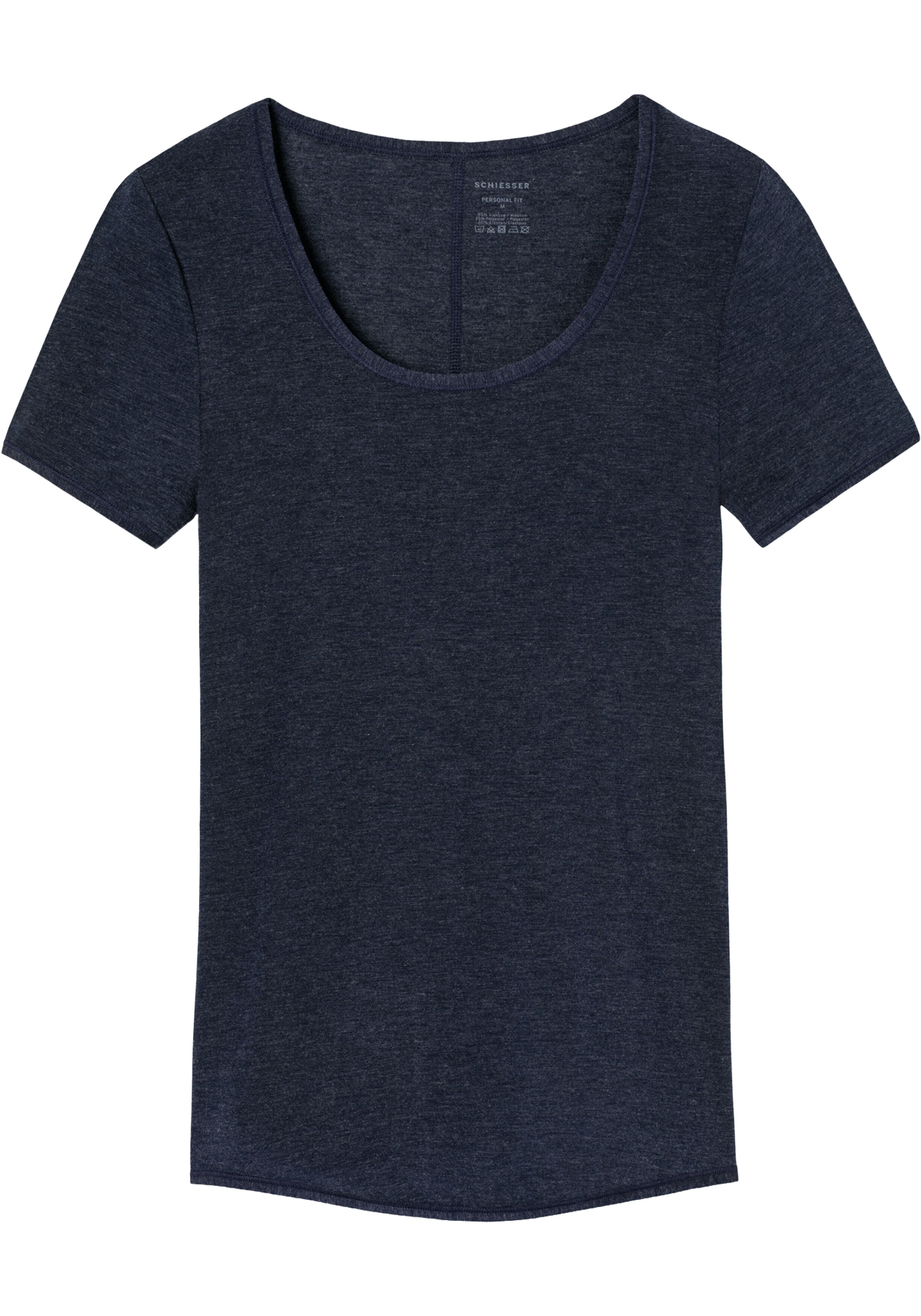SCHIESSER Personal Fit T-shirt (1-pack), dames shirt korte mouwen nachtblauw