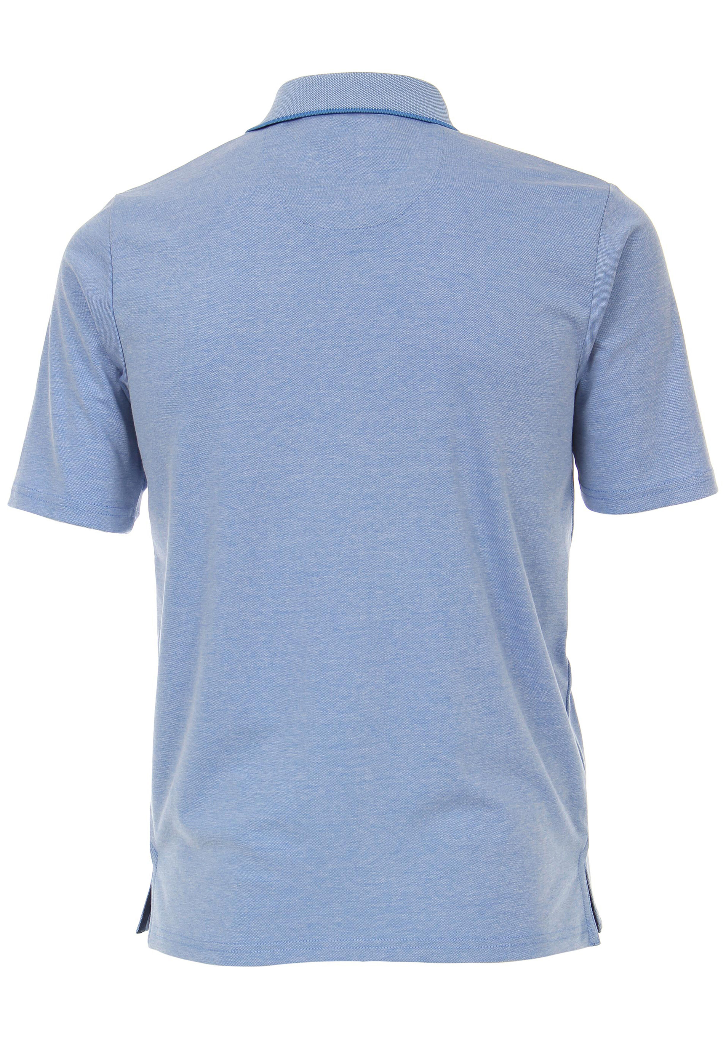 Redmond regular fit poloshirt, midden blauw melange