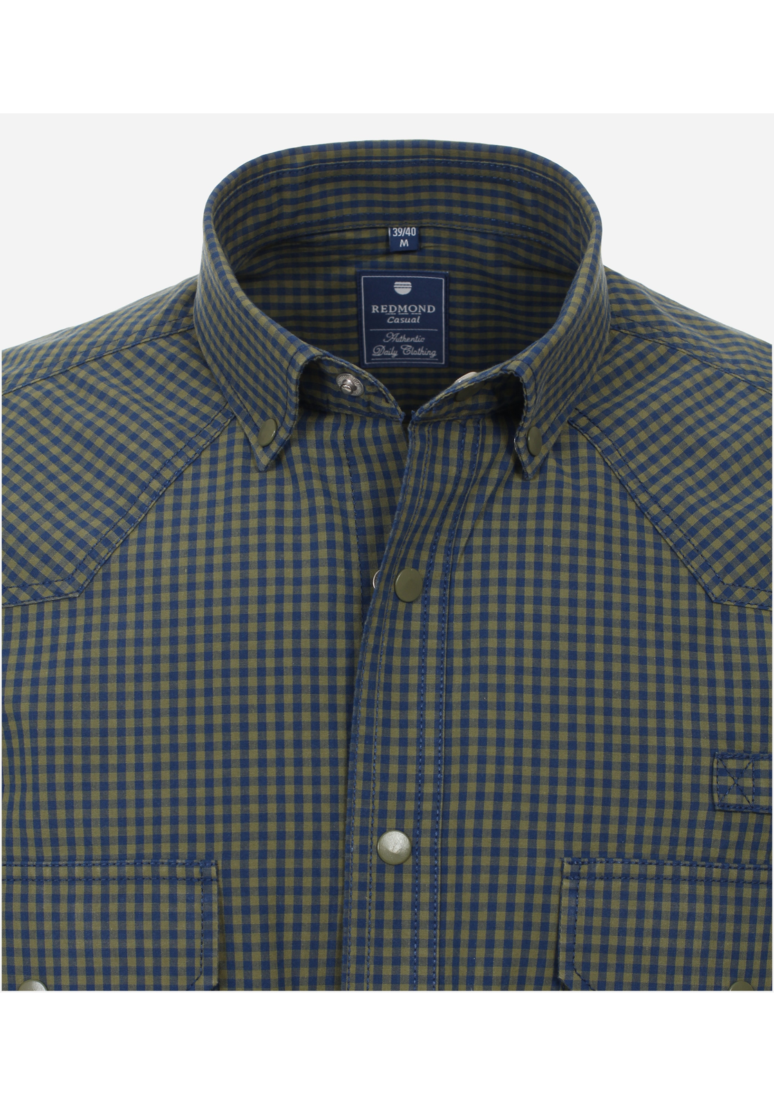 image_4_c8e09c44afb3e6d6a793961a9bb76c48jpgautoformatbgF3F3F3blend-alpha100blend-colorF3F3F3blend-modedarkenfitclampp Redmond comfort fit overhemd, korte mouw, popeline, bruin geruit