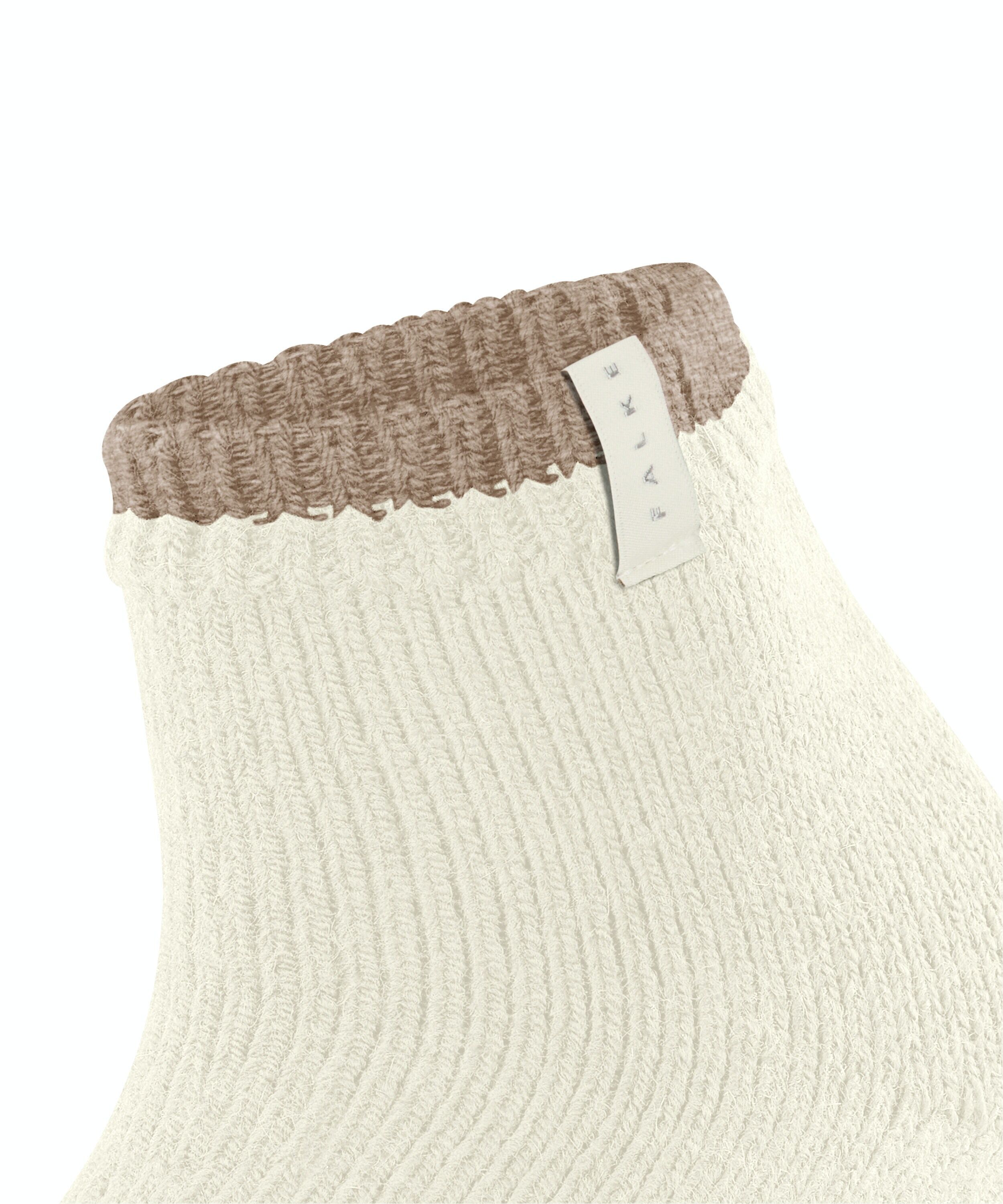 FALKE Cosy Plush damessokken kort, wit (woolwhite)