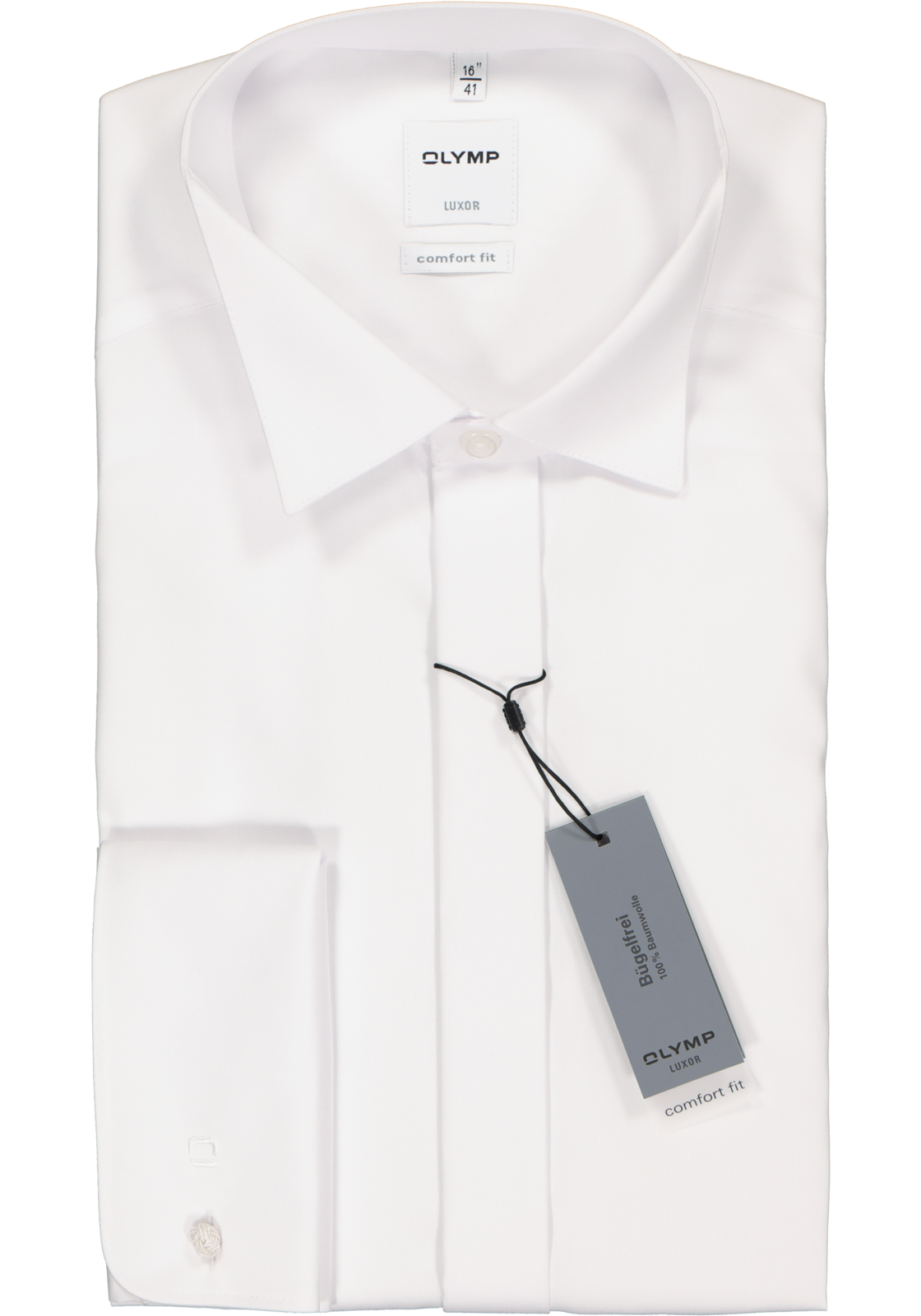 OLYMP Luxor comfort fit overhemd, smoking overhemd, wit, gladde stof met wing kraag OLYMP Luxor comfort fit overhemd, smoking overhemd, wit, gladde stof met wing kraag