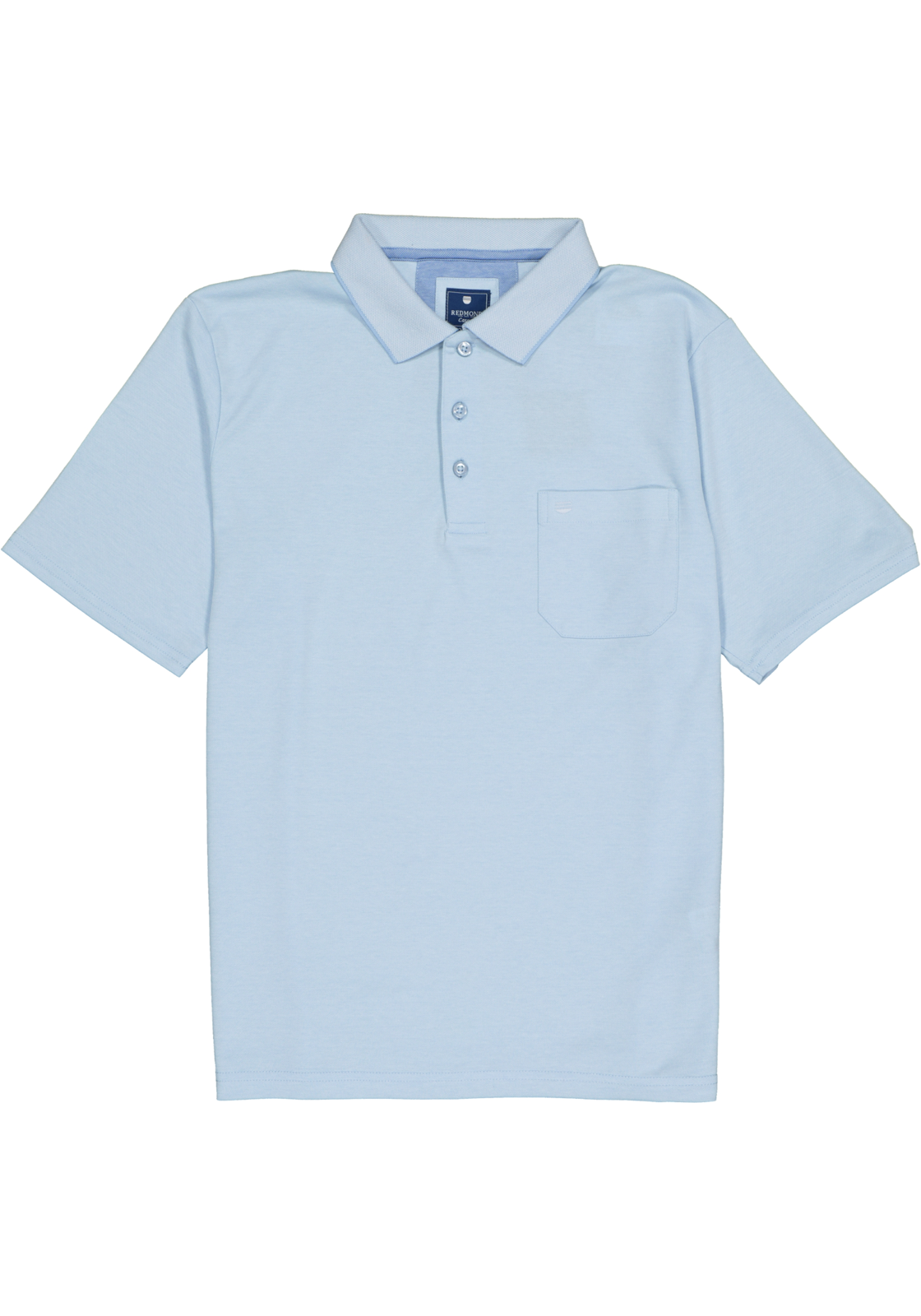 2-4049807944649_redmond_polo_HR Redmond regular fit poloshirt, lichtblauw melange