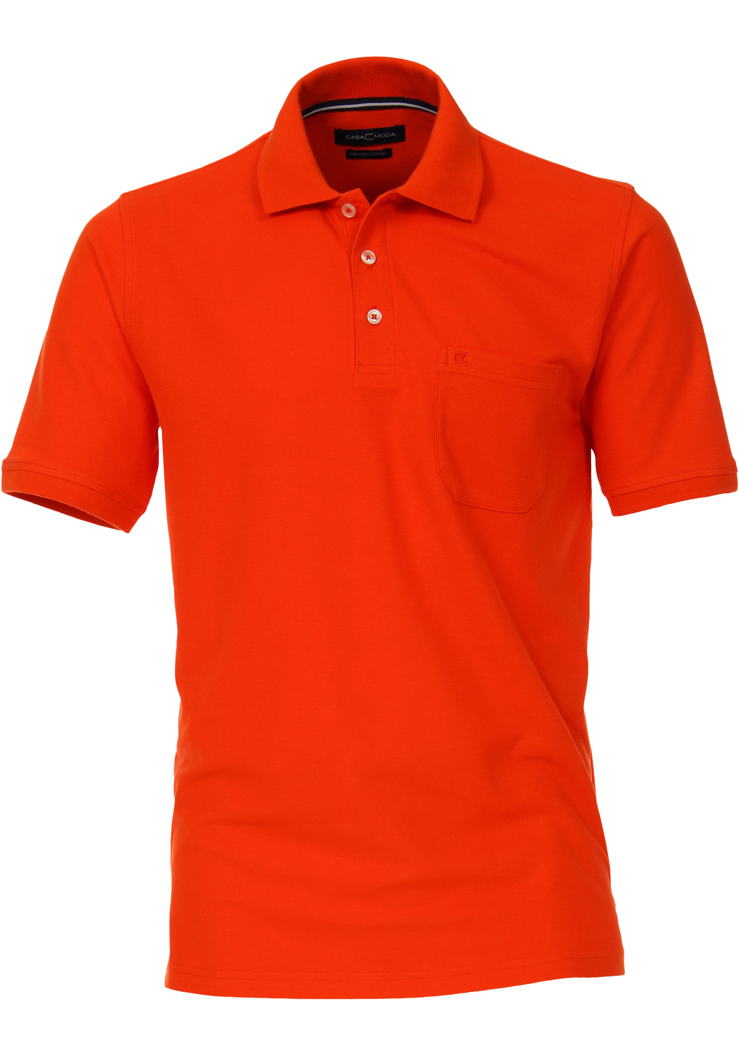 CASA MODA comfort fit heren polo, oranje