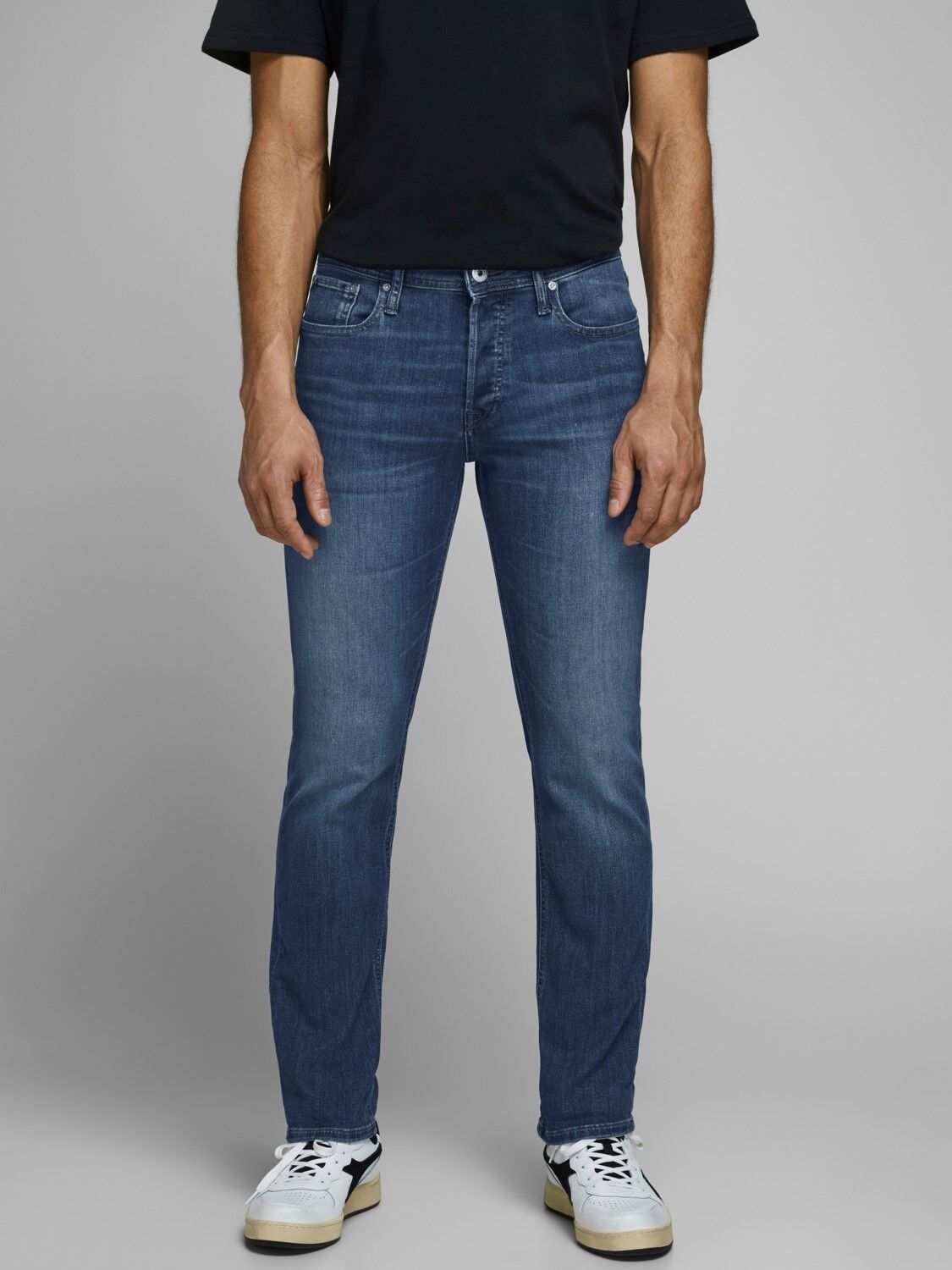 JACK & JONES Glenn Original slim fit, heren jeans, denimblauw