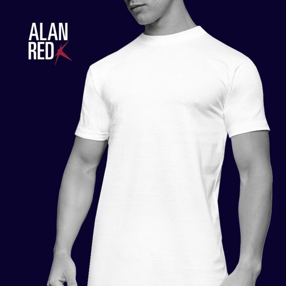 ALAN RED T-shirts Virginia extra lang (2-pack), O-hals, wit