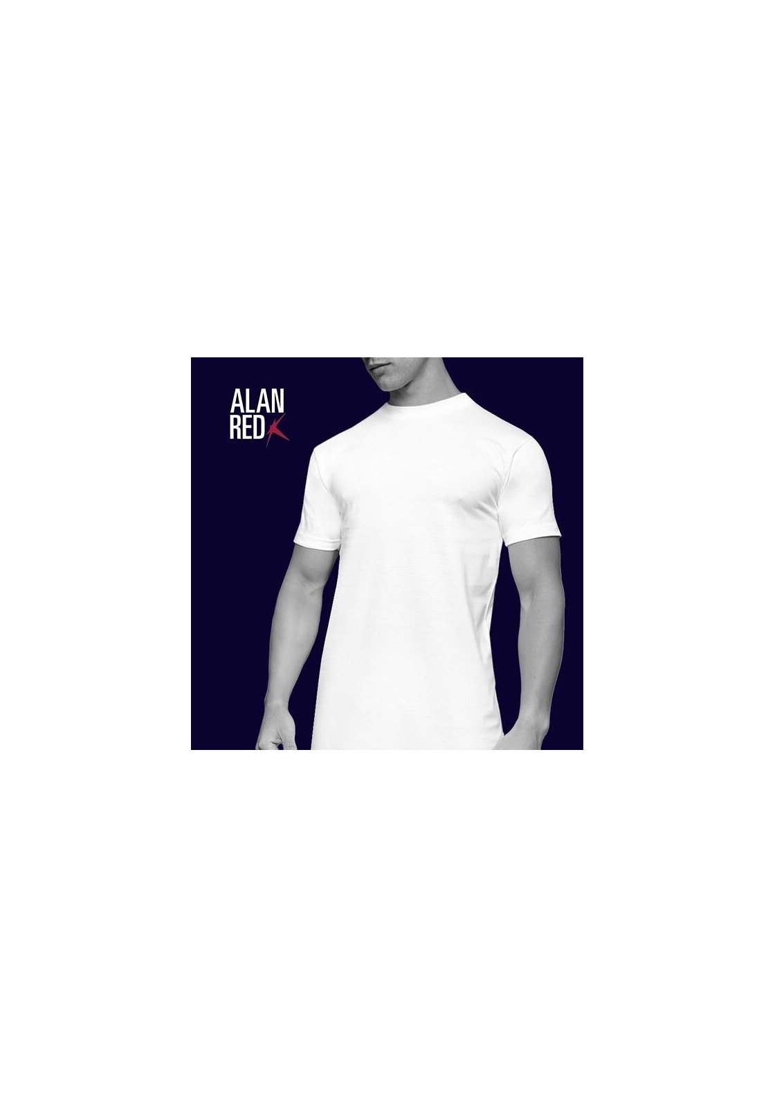 32292_Alan_Red_T-shirts_extra_lang_Virginia ALAN RED T-shirts Virginia extra lang (2-pack), O-hals, wit