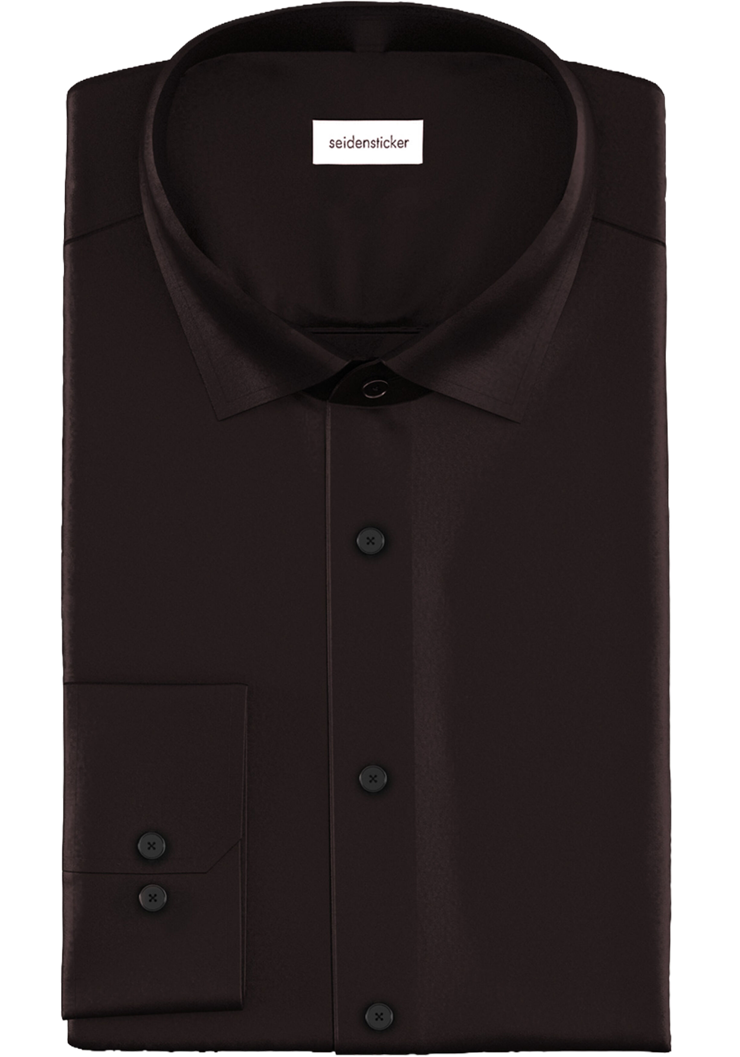 Seidensticker slim fit overhemd, popeline, zwart