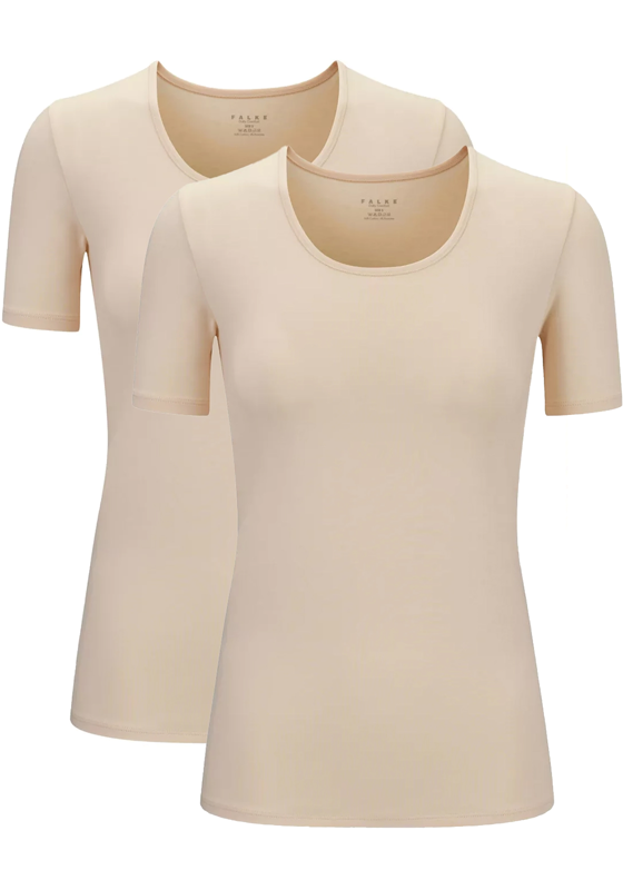 FALKE 2-pack dames T-shirt Daily Comfort, korte mouw, heel lichtroze (vale) FALKE 2-pack dames T-shirt Daily Comfort, korte mouw, heel lichtroze (vale)