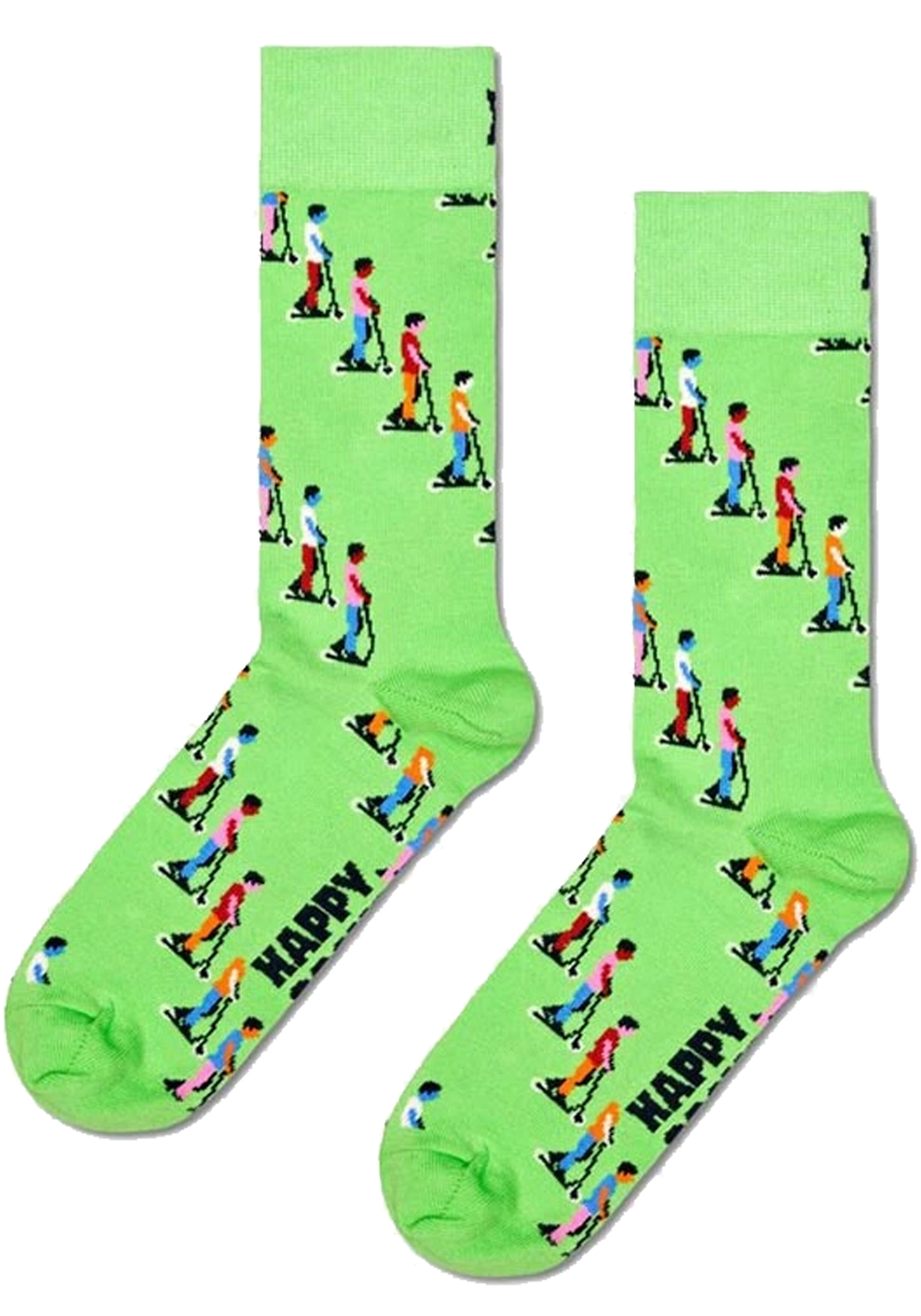 Happy Socks E-Scooter Sock, unisex sokken, groen