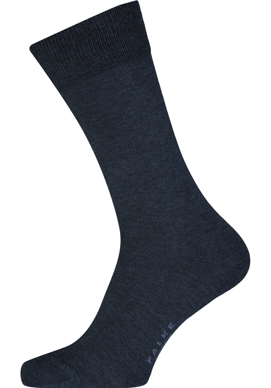 FALKE Happy herensokken (2-pack), marine blauw melange (navy melange) FALKE Happy herensokken (2-pack), marine blauw melange (navy melange)