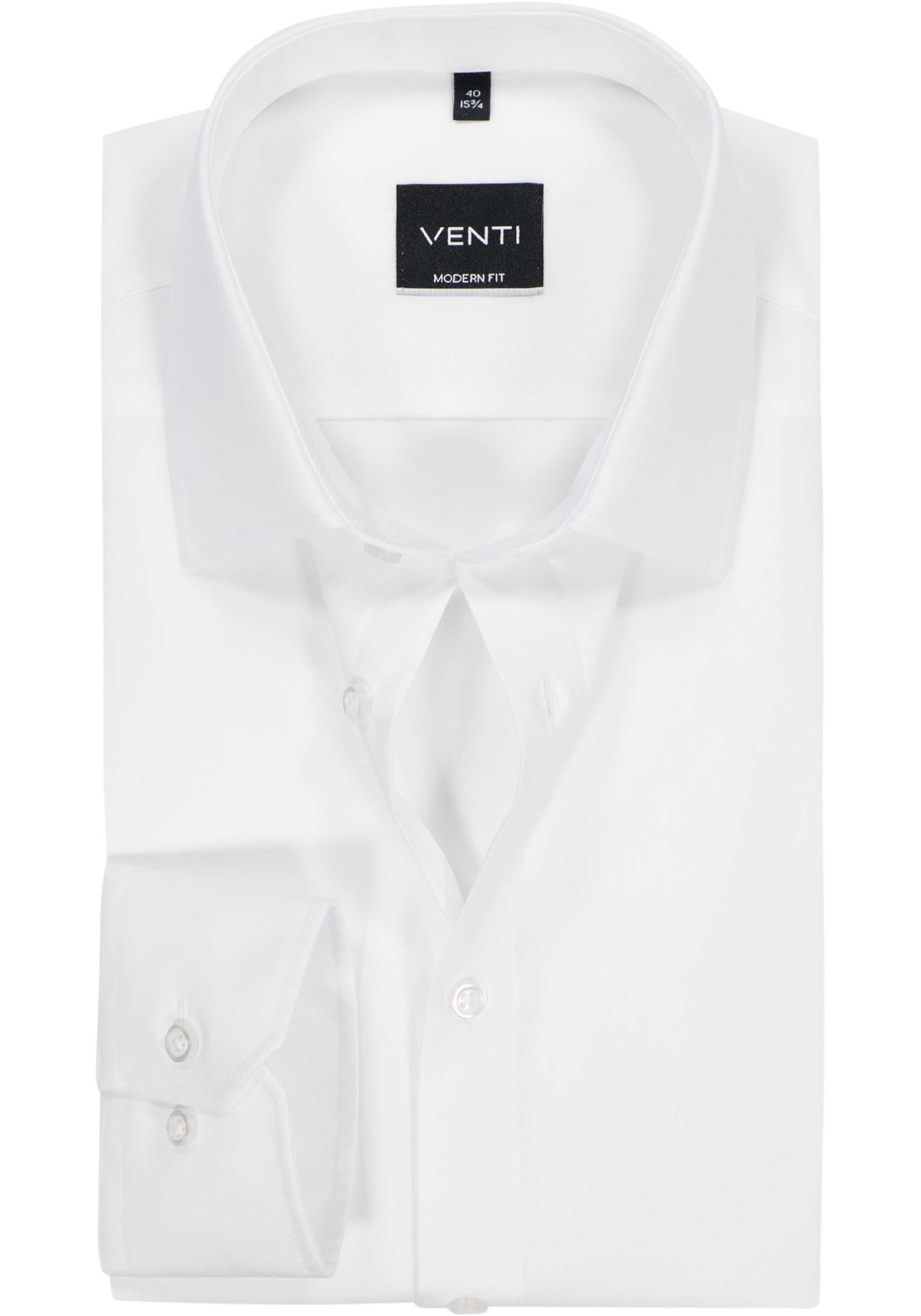 VENTI modern fit overhemd, mouwlengte 7, wit