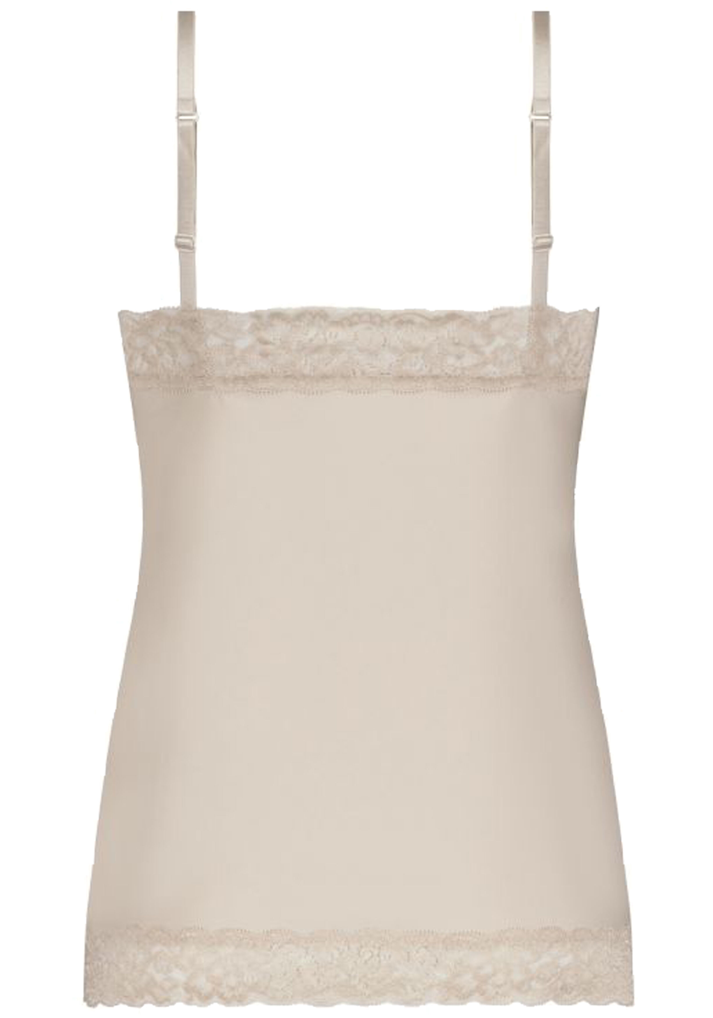 TEN CATE Secrets Lace women spaghetti top met kant (1-pack), dames singlet, amandelkleurig