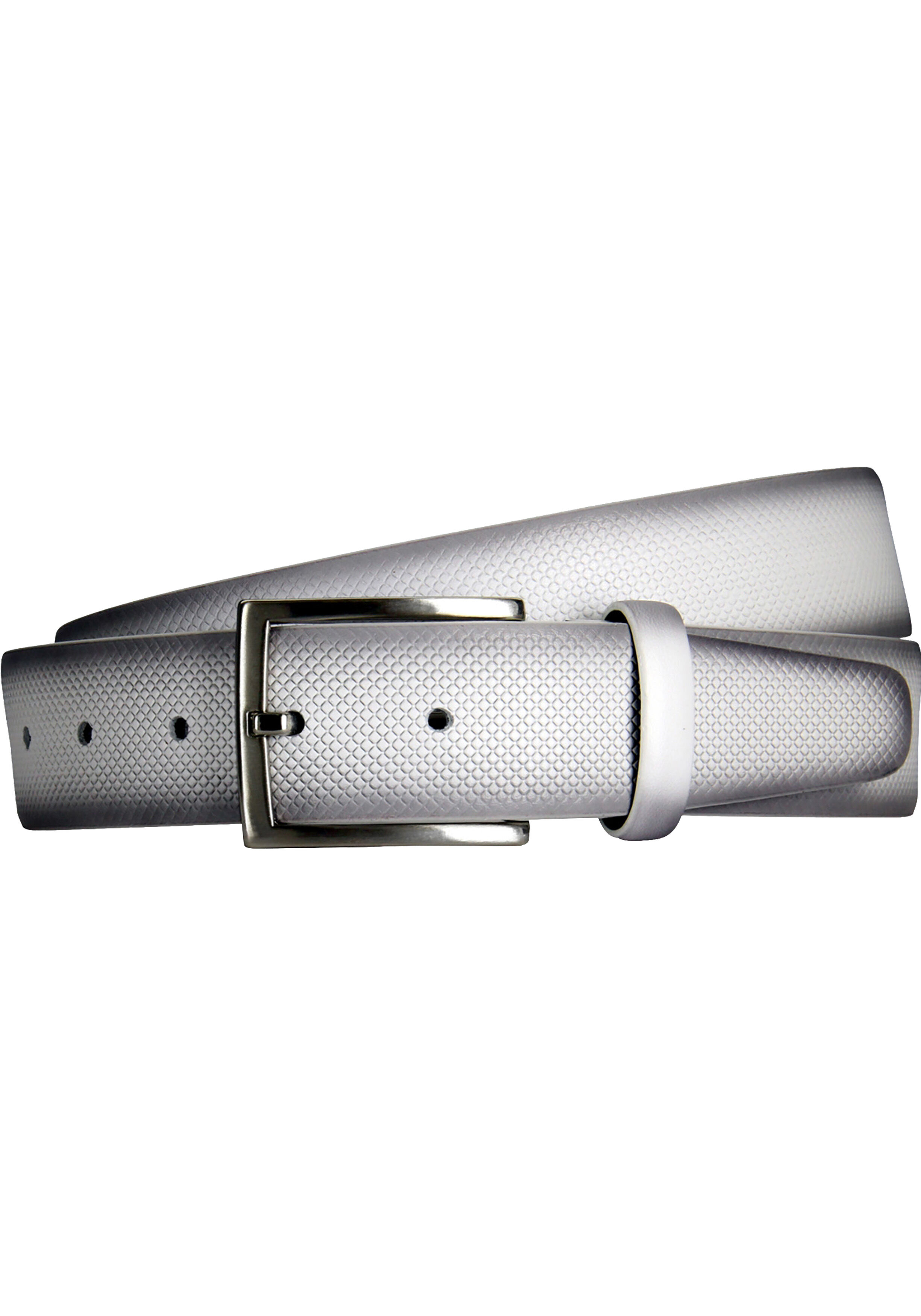 LINDENMANN leren heren riem, wit