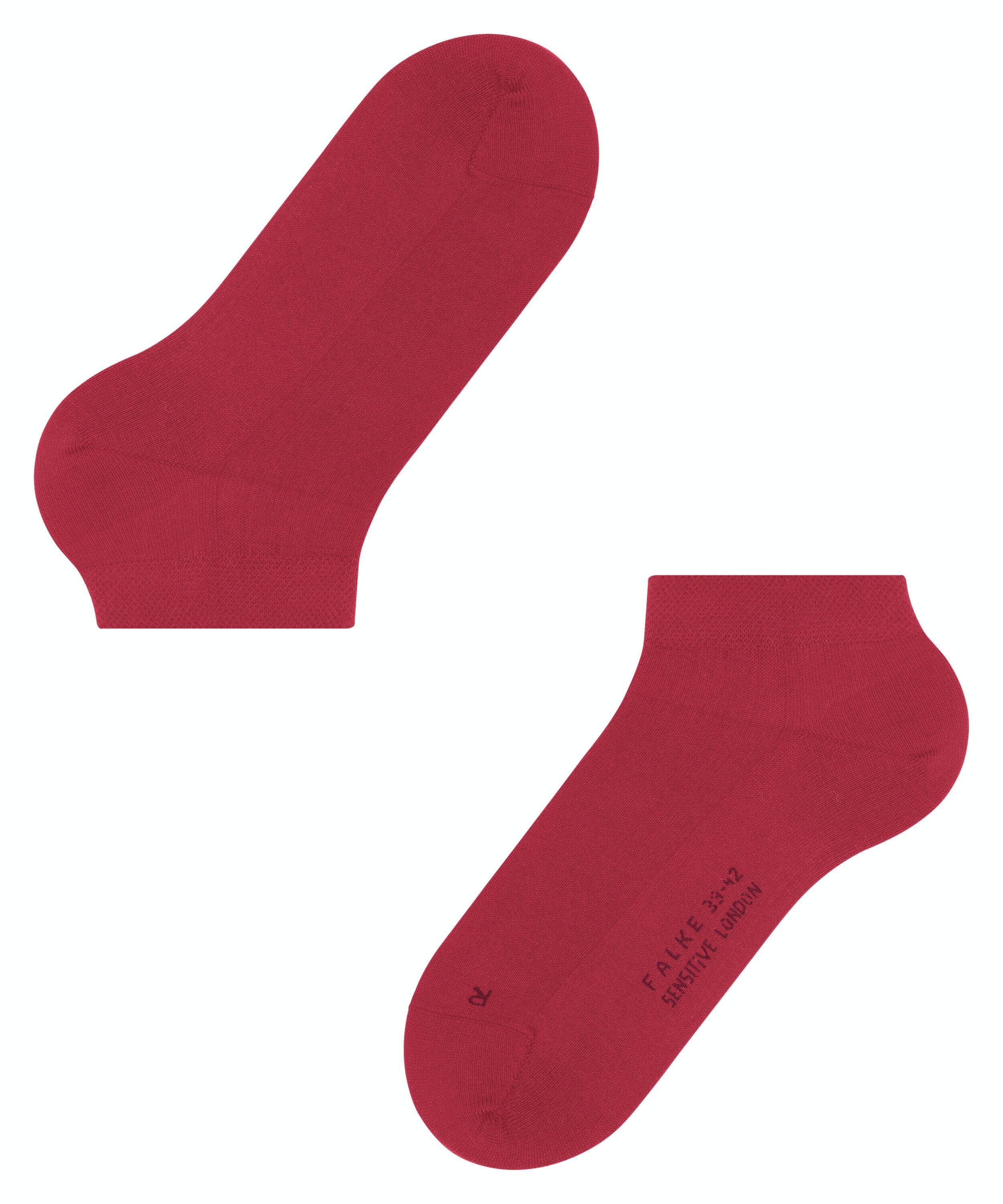 FALKE Sensitive London heren sneakersokken, rood (scarlet)