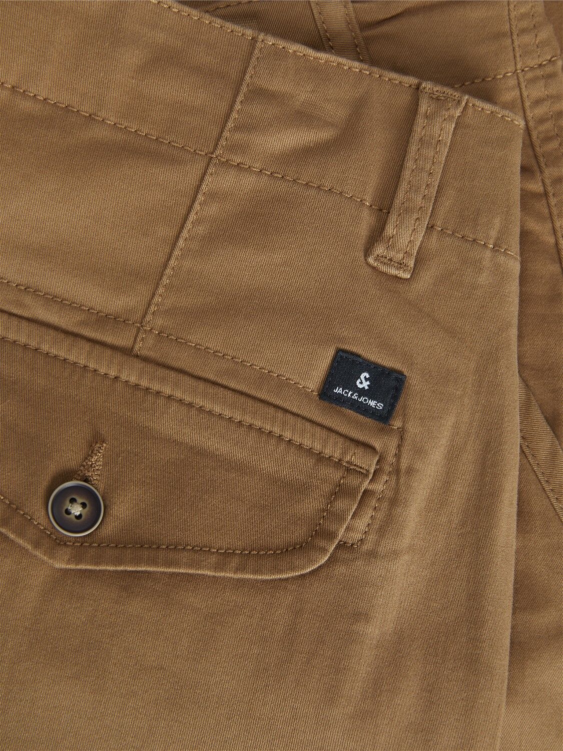JACK & JONES Paul Lake Cargo loose fit, heren cargo broek, okergeel