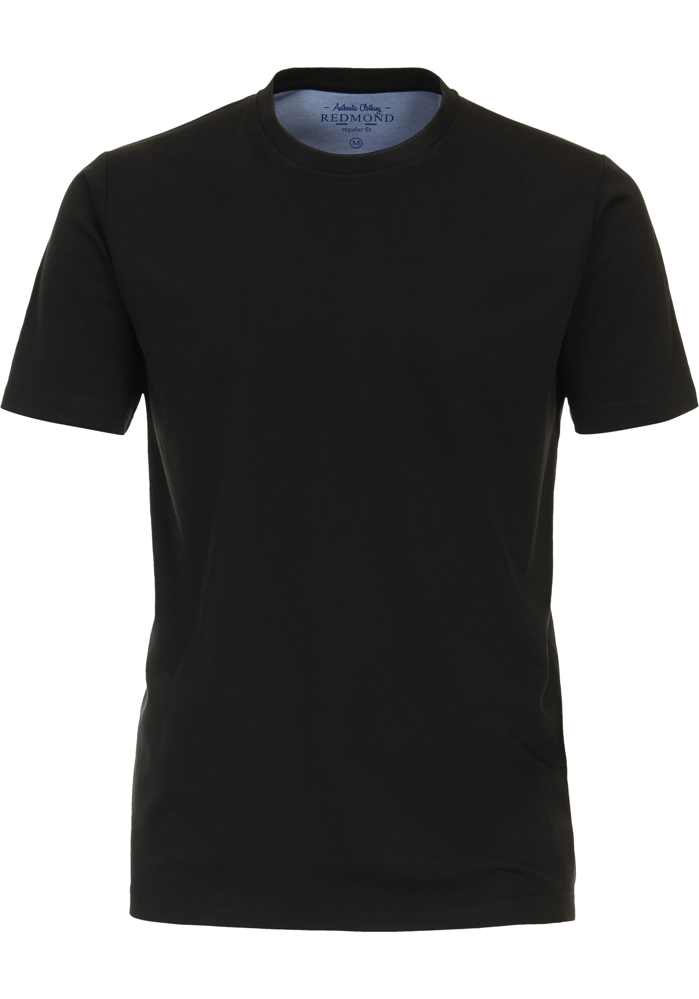 Redmond regular fit T-shirt, korte mouw O-hals, zwart