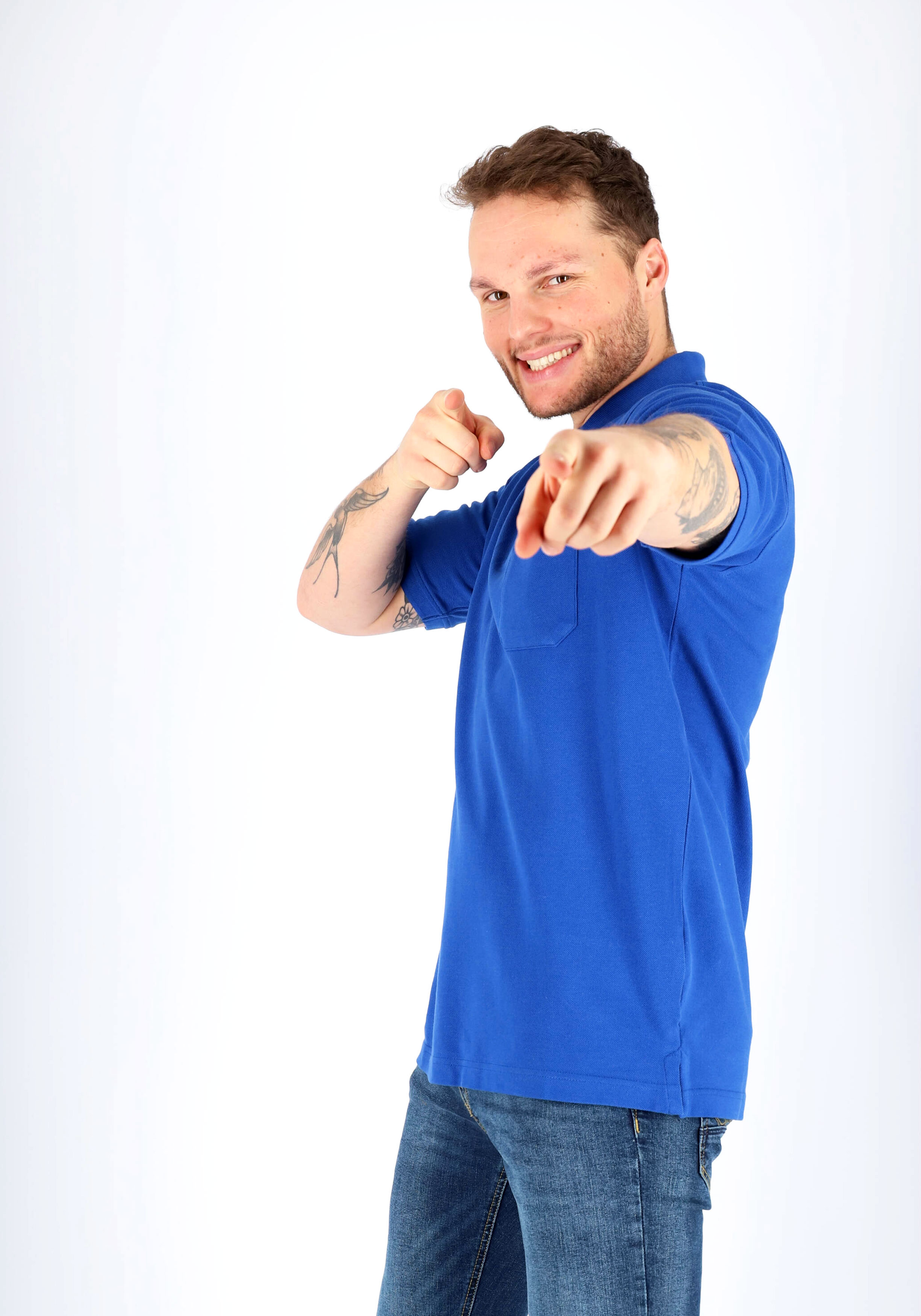 Redmond regular fit poloshirt, kobalt blauw