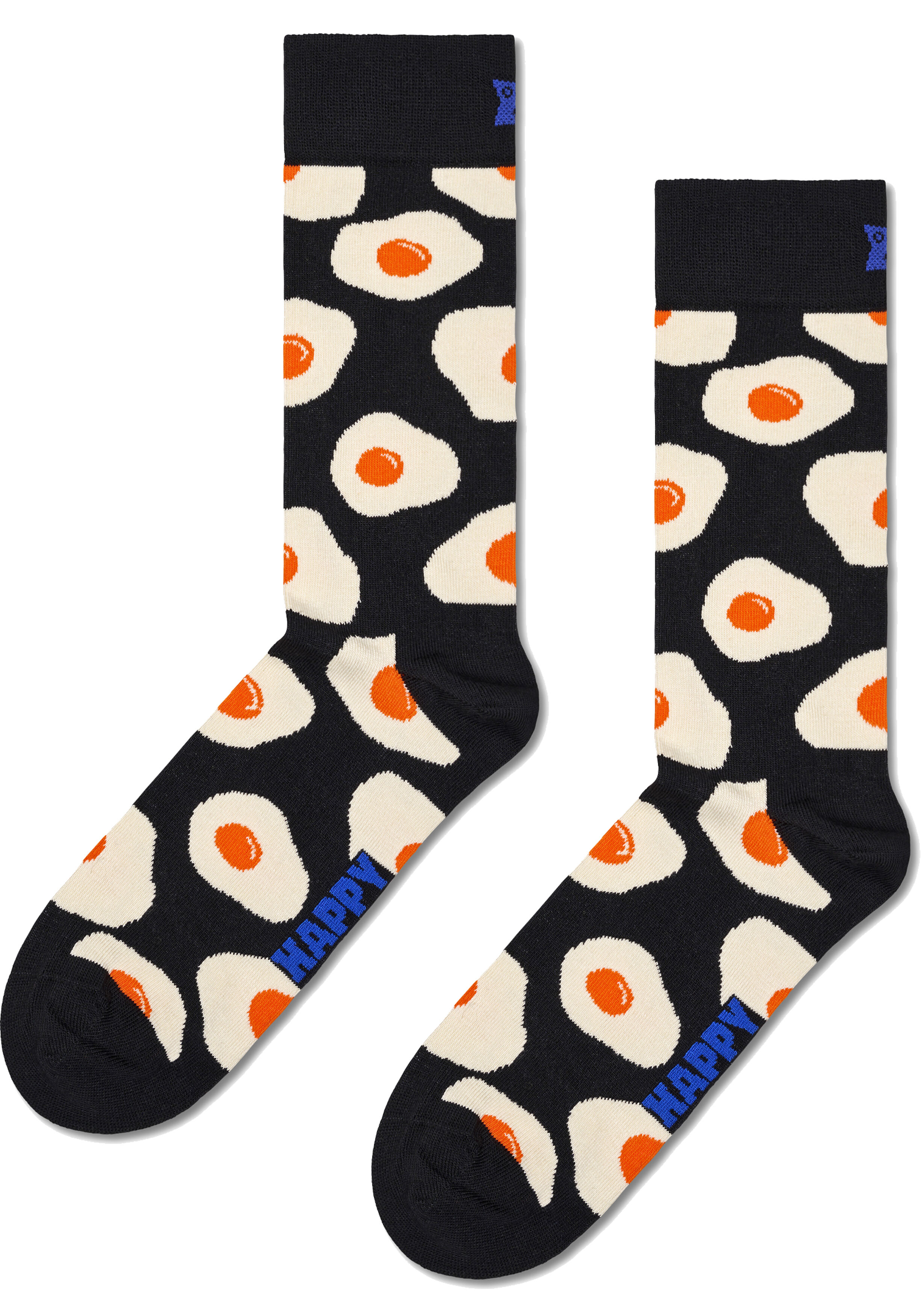 Happy Socks Sunny Side Up Sock, unisex sokken, zwart