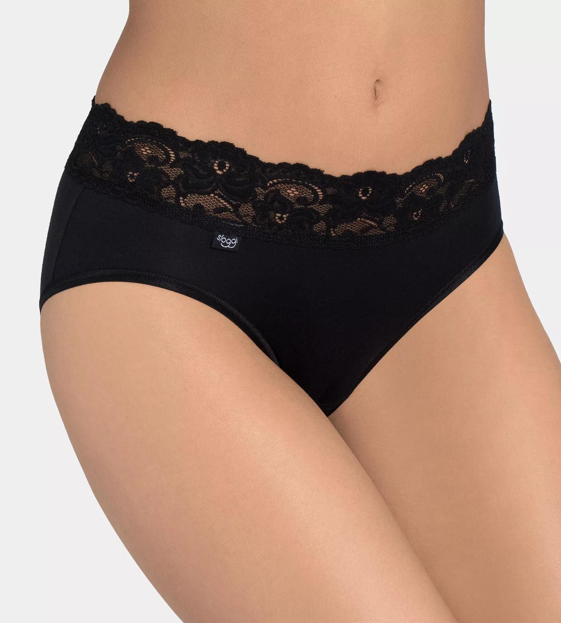 Sloggi Women Romance Midi (1-pack), dames slip, zwart