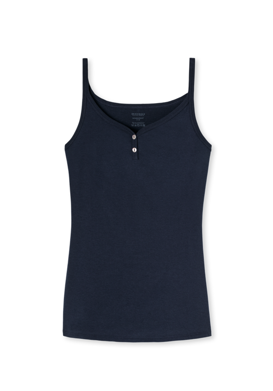 SCHIESSER Naturschonheit singlet (1-pack), dames spaghetti top nachtblauw SCHIESSER Naturschonheit singlet (1-pack), dames spaghetti top nachtblauw