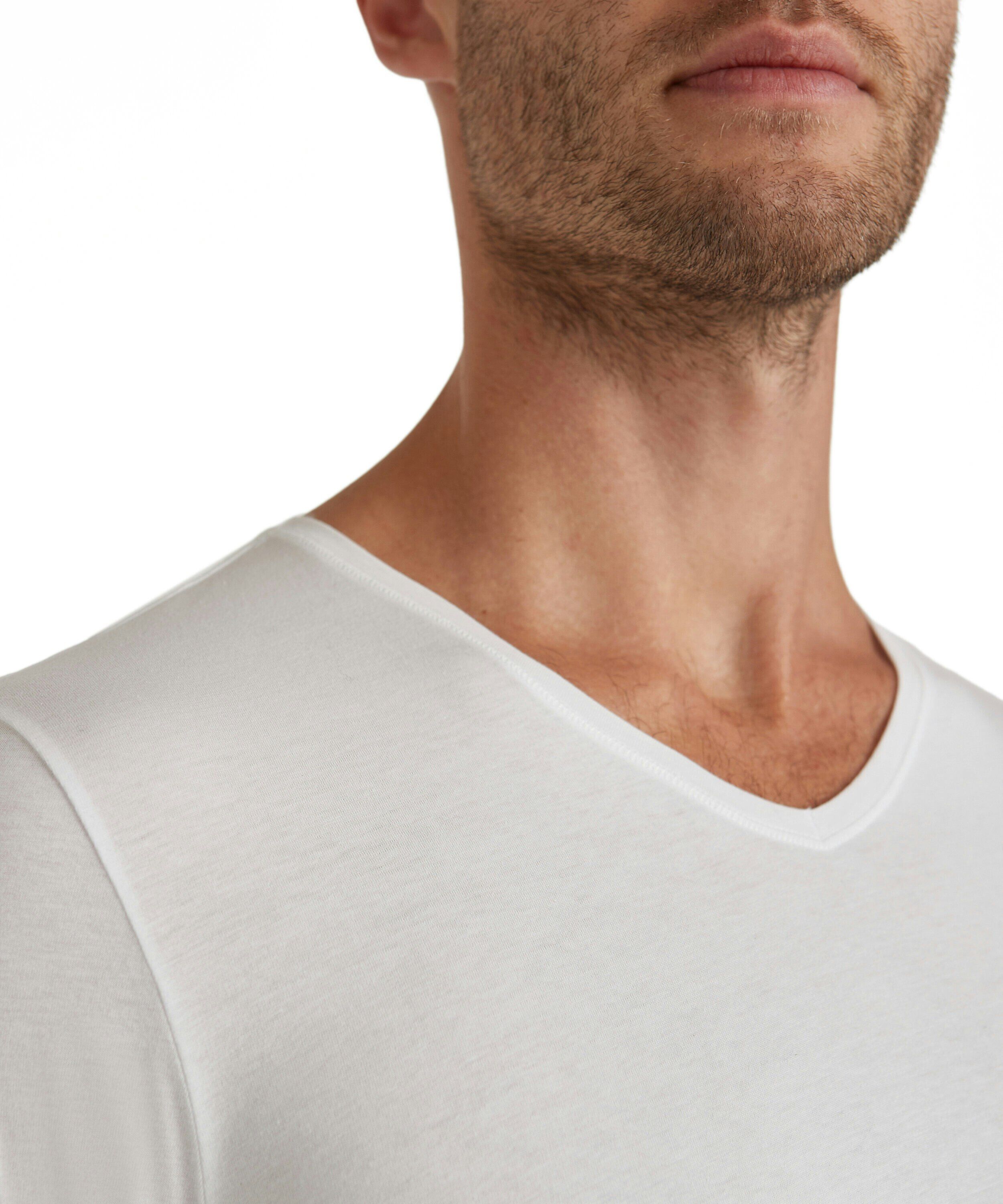 FALKE heren T-shirt Daily Natural, korte mouw, wit (white)