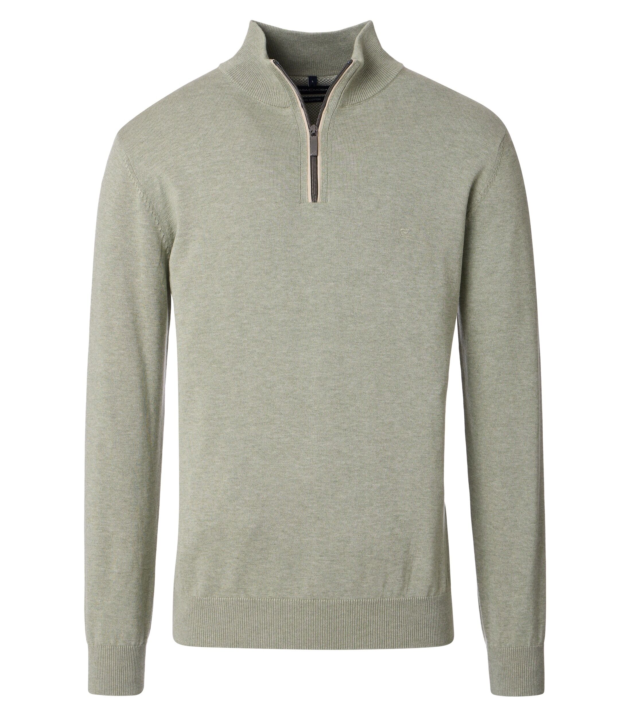 CASA MODA comfort fit schipperstrui, groen, beige