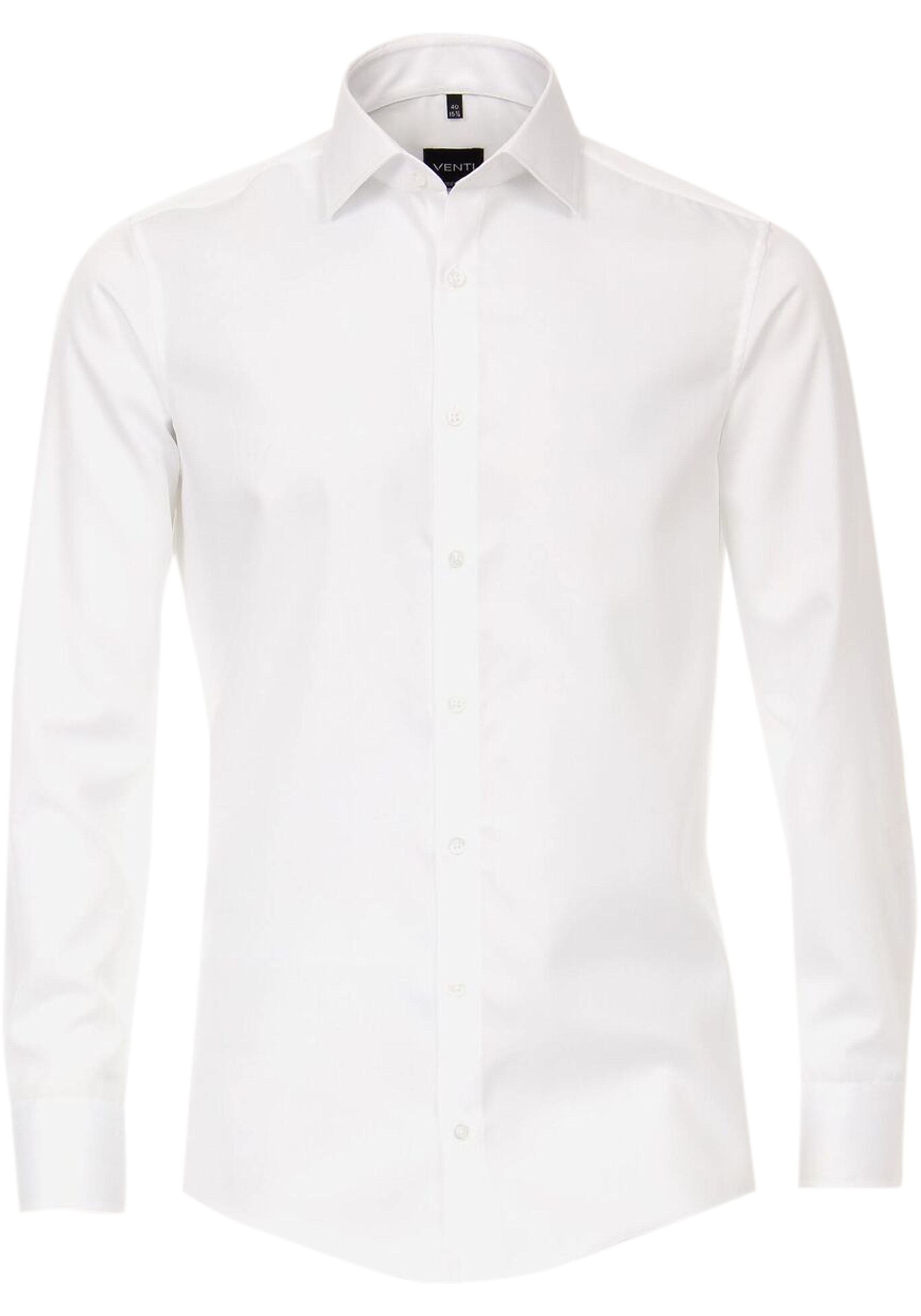 VENTI modern fit overhemd, mouwlengte 7, twill, wit