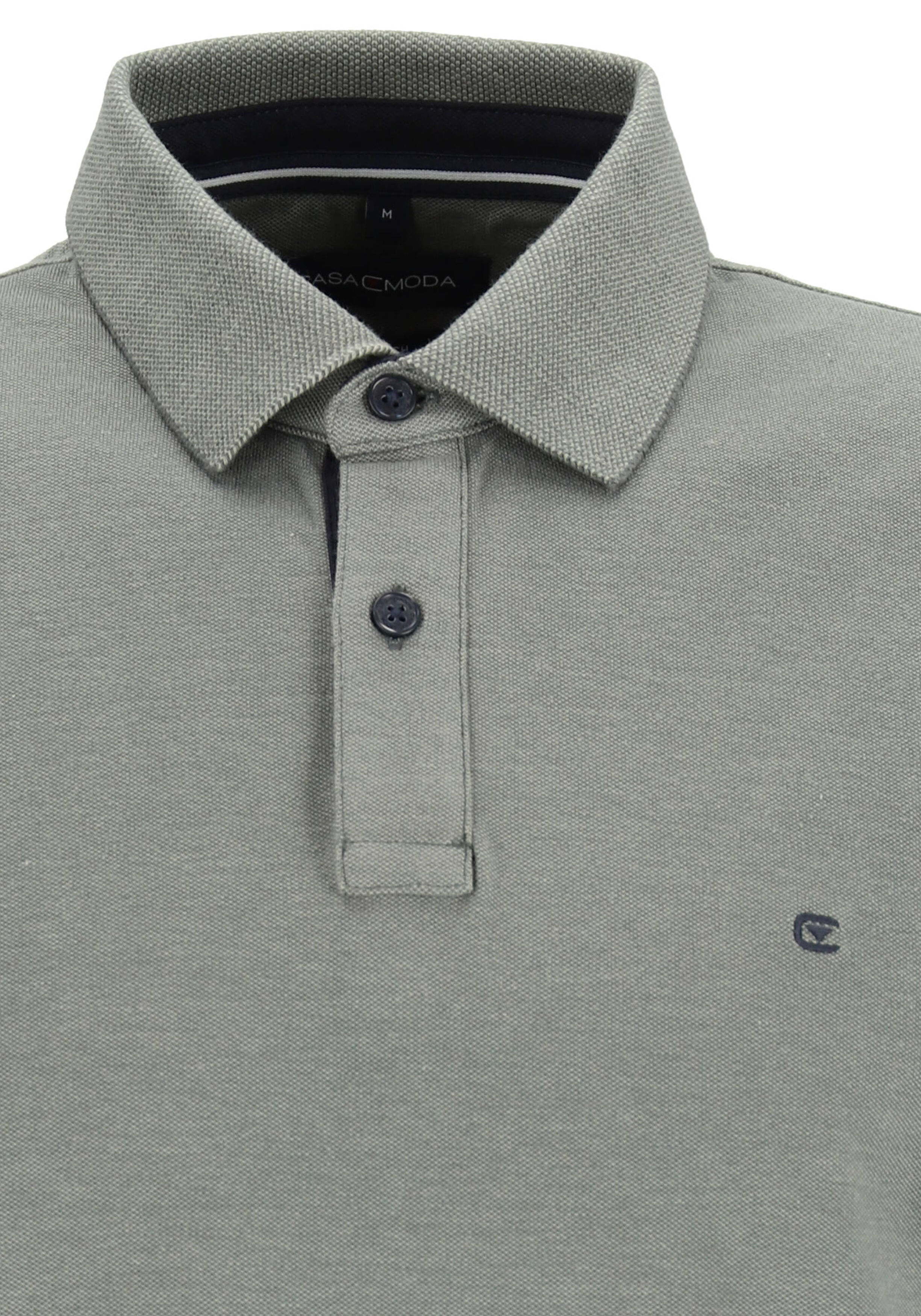 CASA MODA comfort fit poloshirt, stretch, grijs-groen