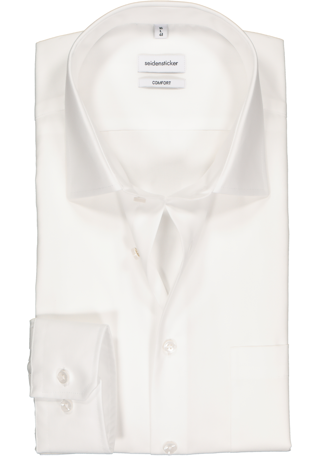 1-4048869212437_seidensticker-overhemd_HR Seidensticker comfort fit overhemd, wit