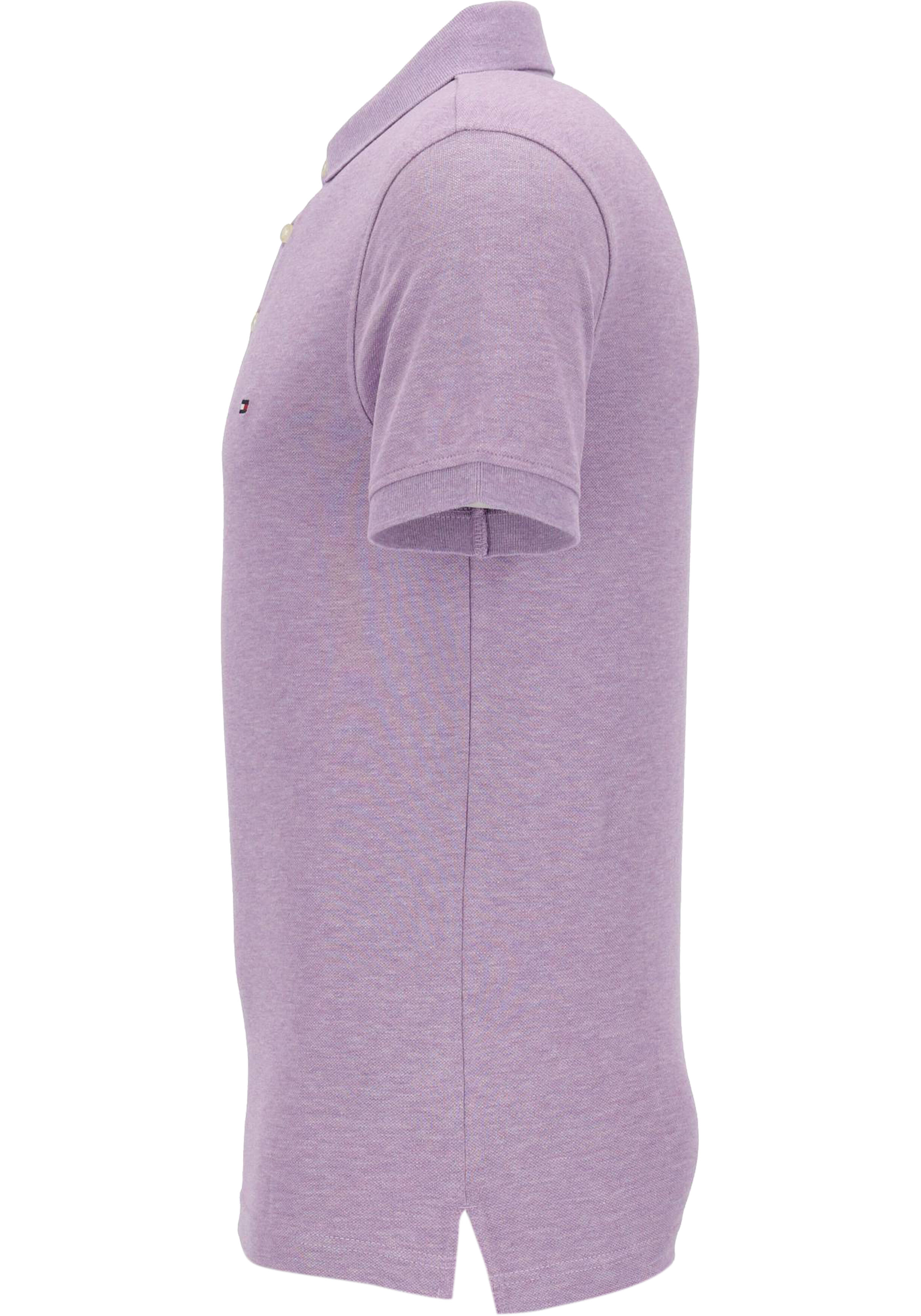 Tommy Hilfiger 1985 Slim Polo, heren poloshirt, lila melange