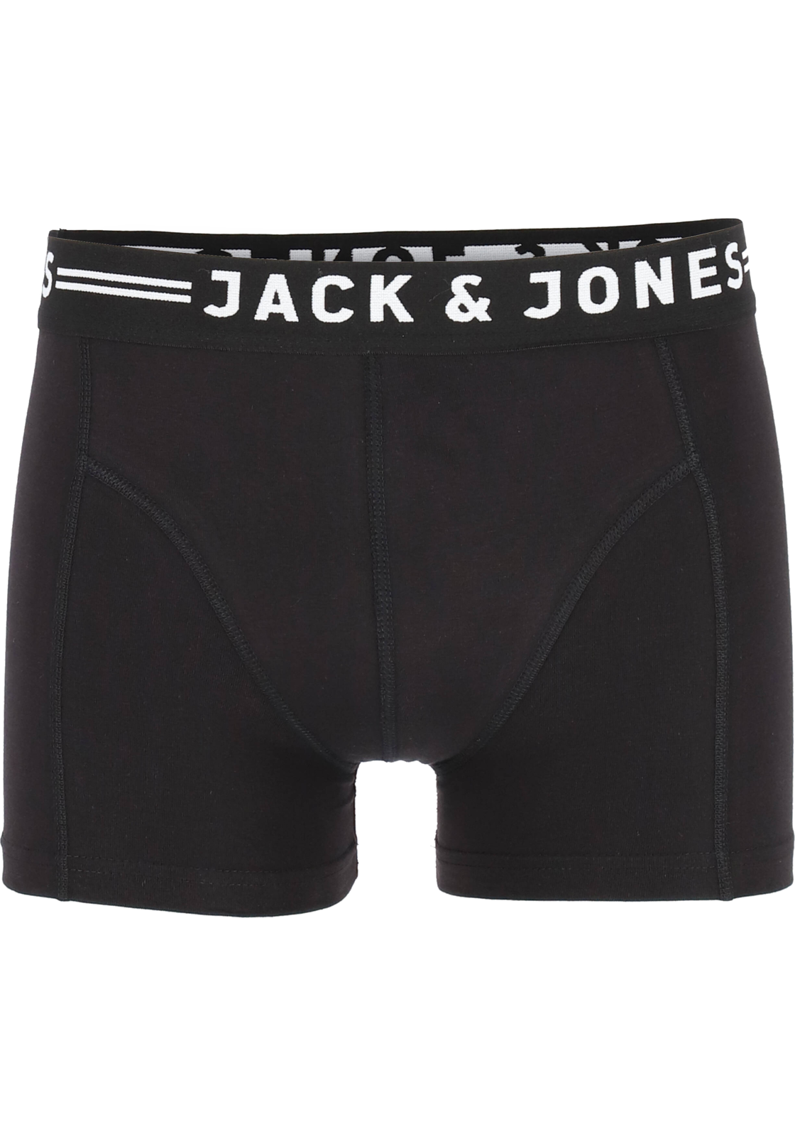 2-5715093342795-jack_and_jones-boxers-3p_HR Jack & Jones heren boxers Sense trunks (3-pack), zwart met zwarte band