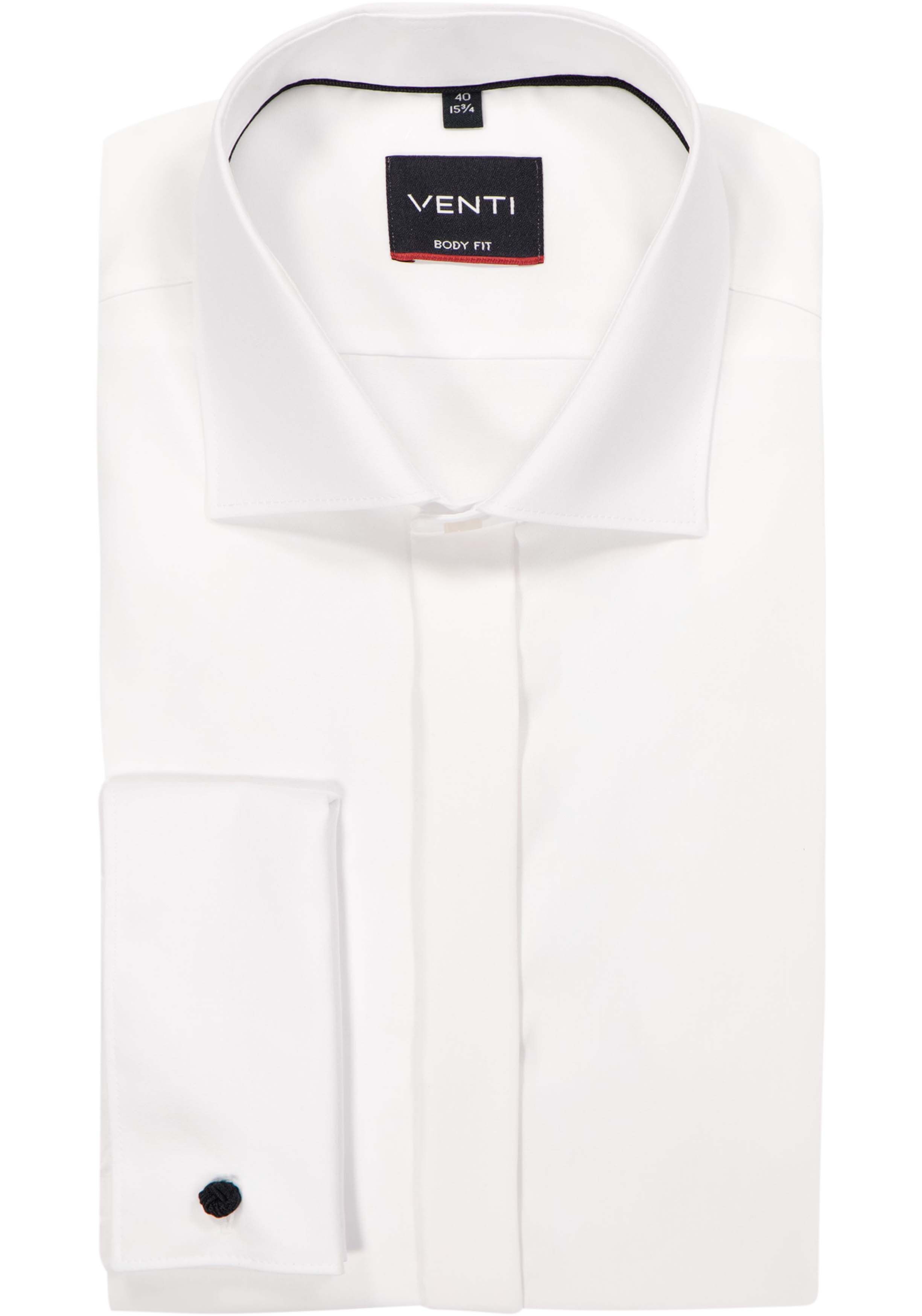 VENTI body fit overhemd, popeline, wit