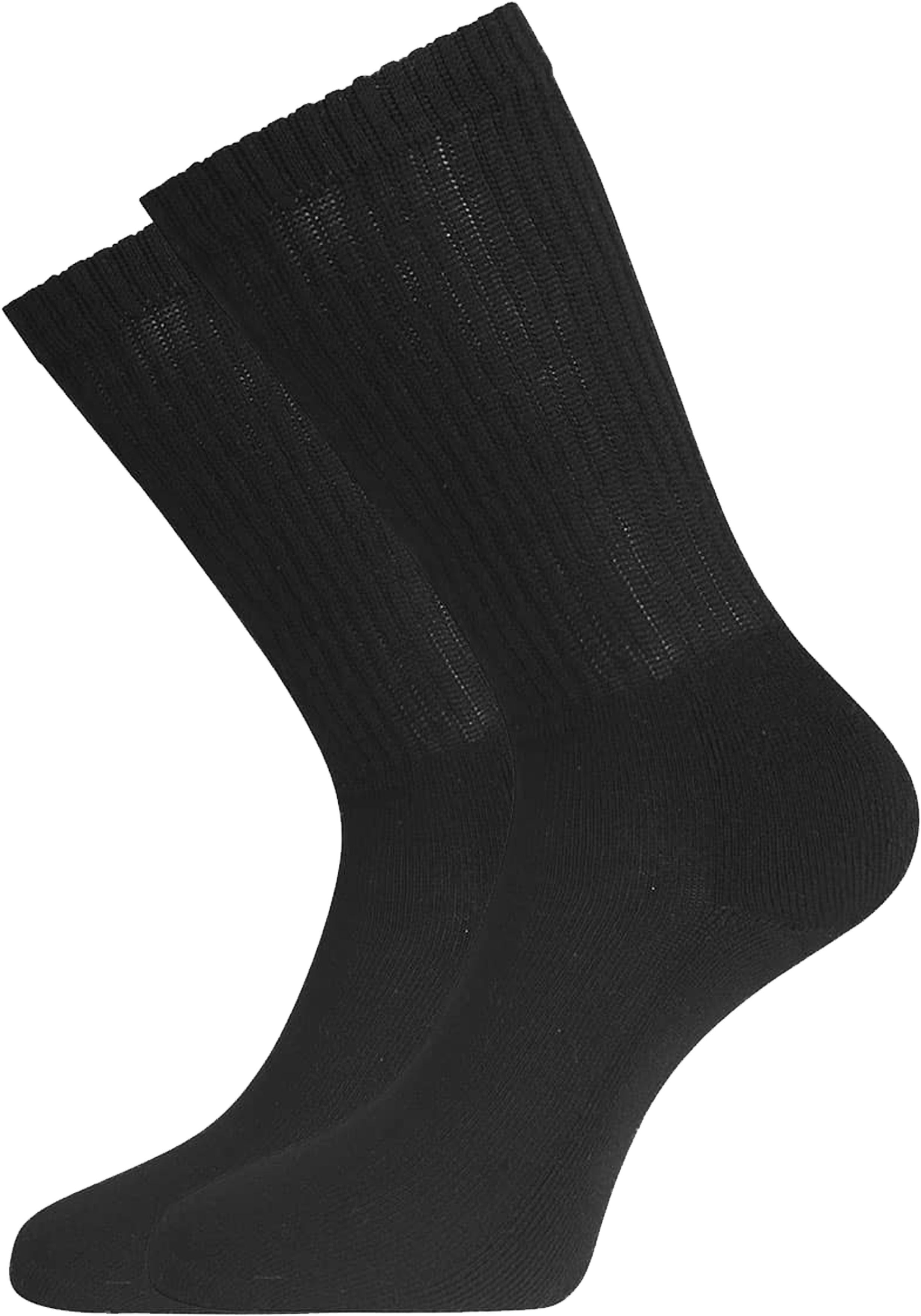 Bamboo Basics Senna outdoor socks (2-pack), unisex sokken met badstof binnenzool, zwart