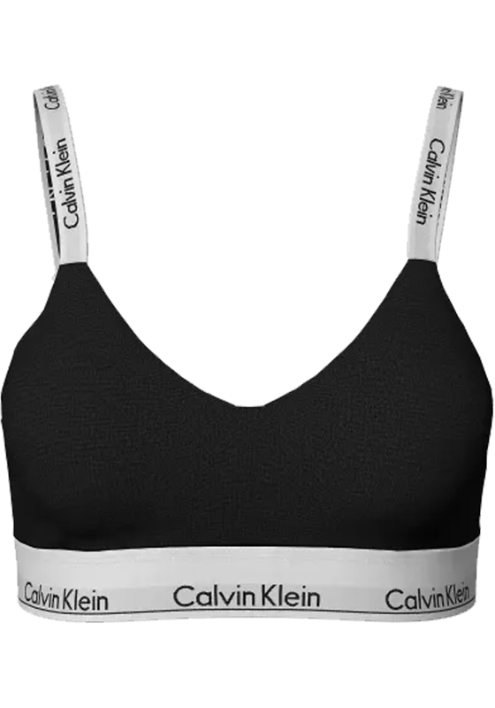 Calvin Klein dames Modern Cotton lightly lined bralette, bralette, zwart Calvin Klein dames Modern Cotton lightly lined bralette, bralette, zwart
