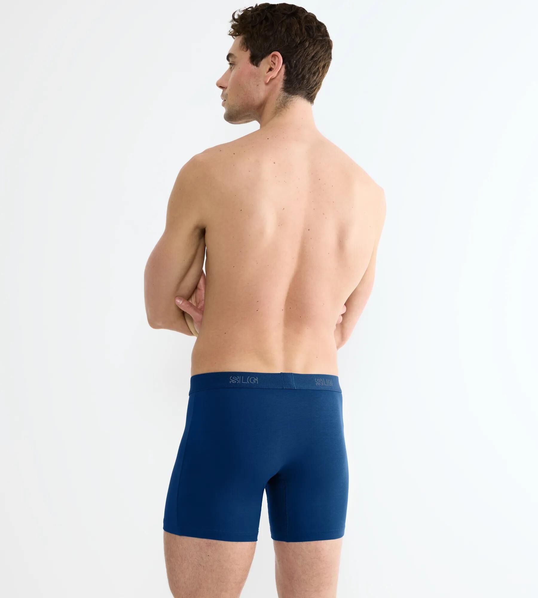 Sloggi Men SLG Base Short, heren boxershort korte pijp (2-pack), kobaltblauw en middengrijs