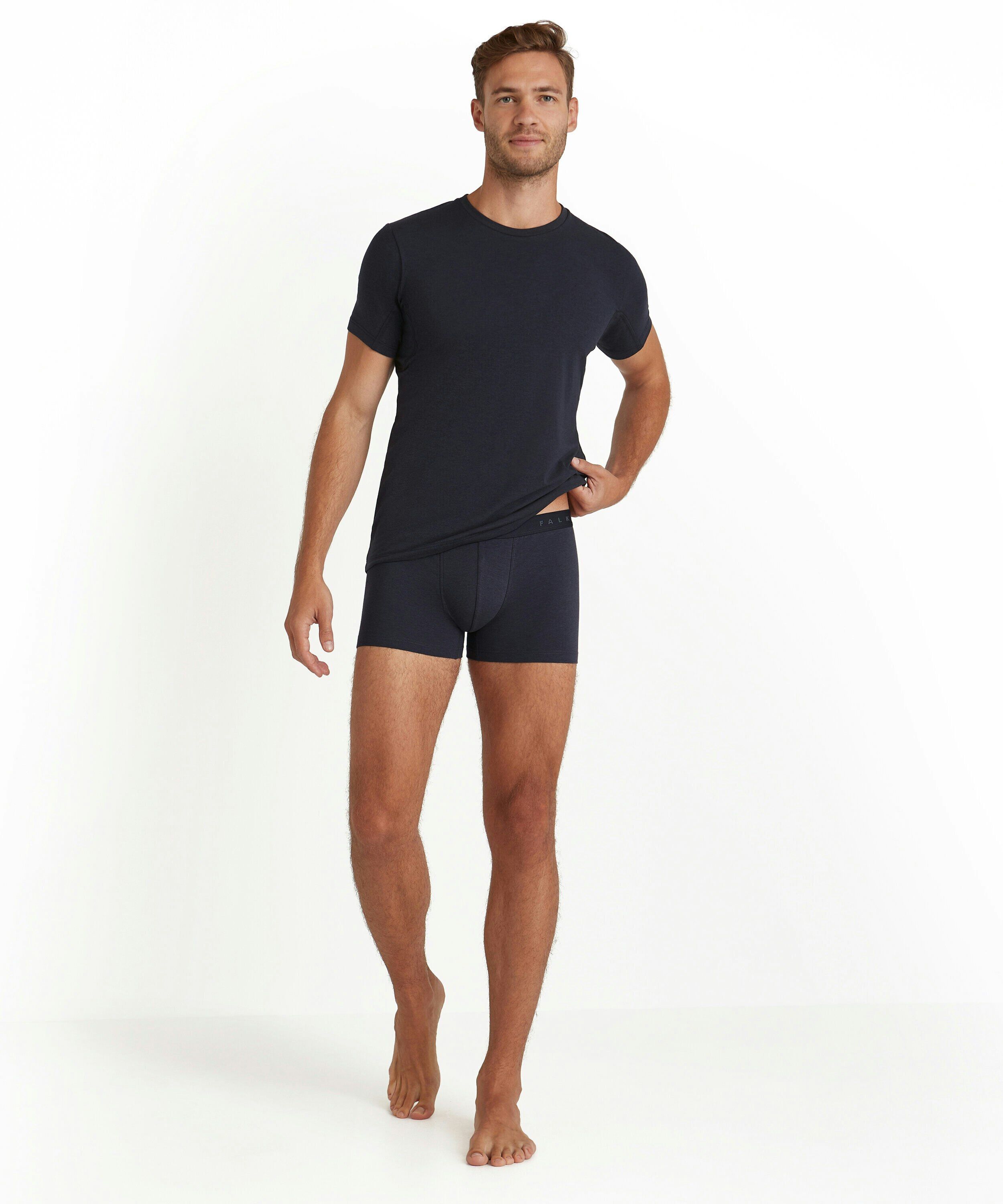 FALKE heren boxer Daily Climate Control, boxers normale lengte, donkergrijs (carbon)