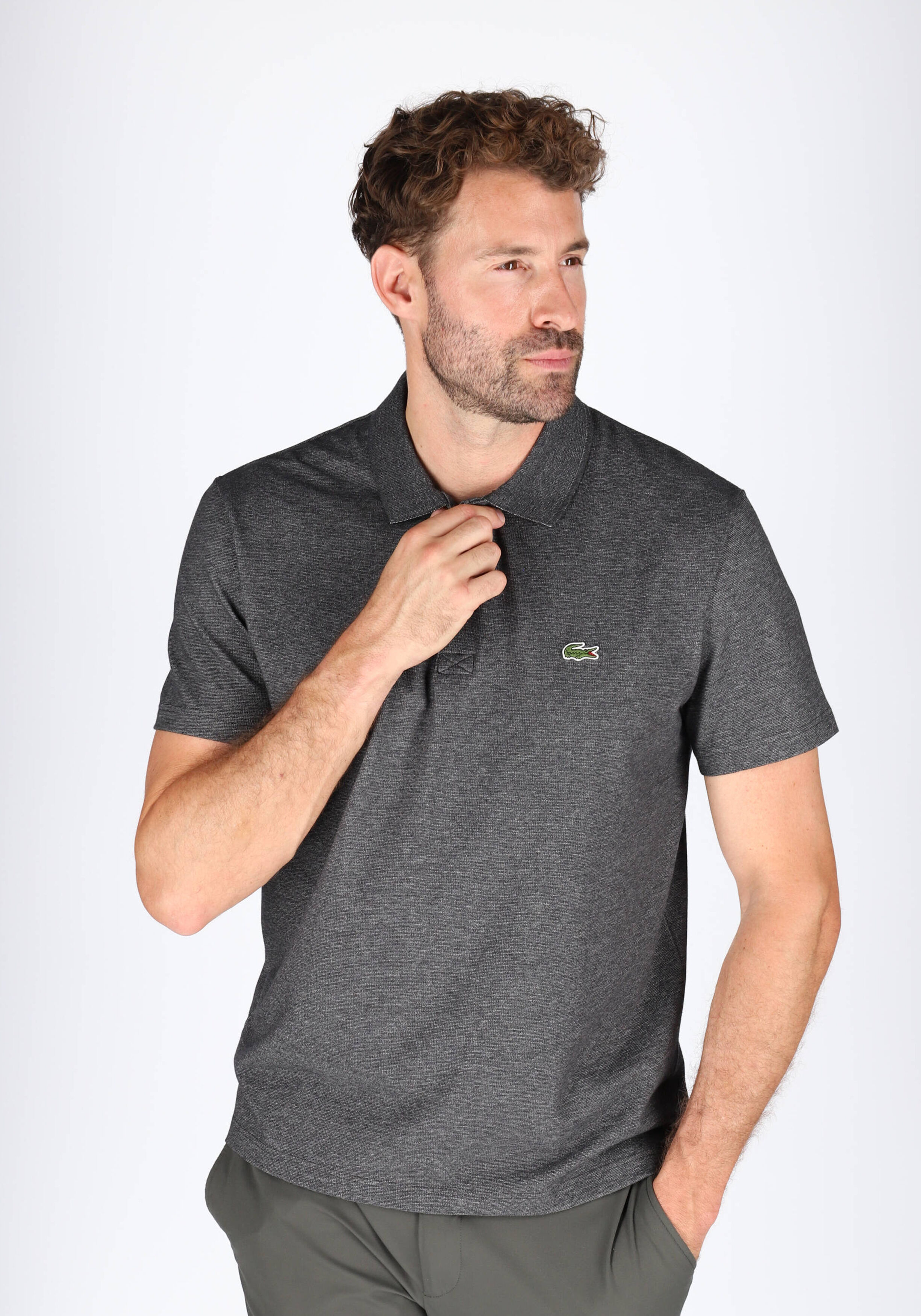 Lacoste Sport Polo Regular Fit stretch, antraciet grijs