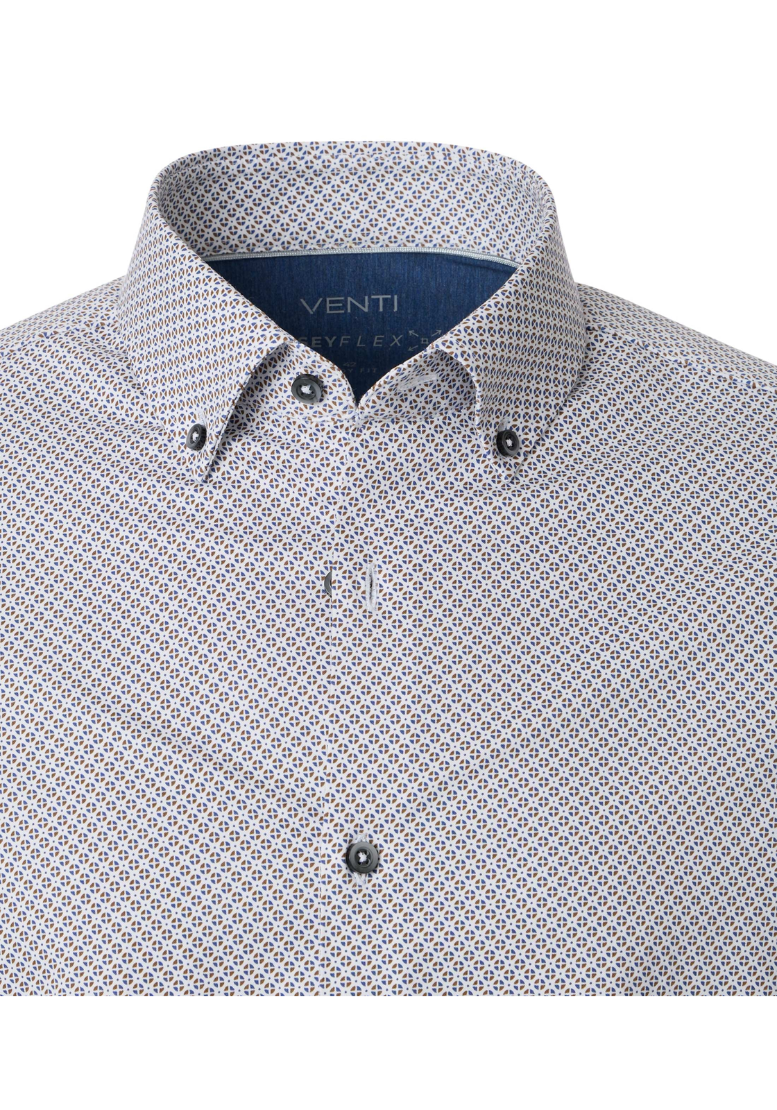 VENTI modern fit overhemd, jersey, bruin dessin - 144226300-200 VENTI modern fit overhemd, jersey, bruin dessin - 144226300-200