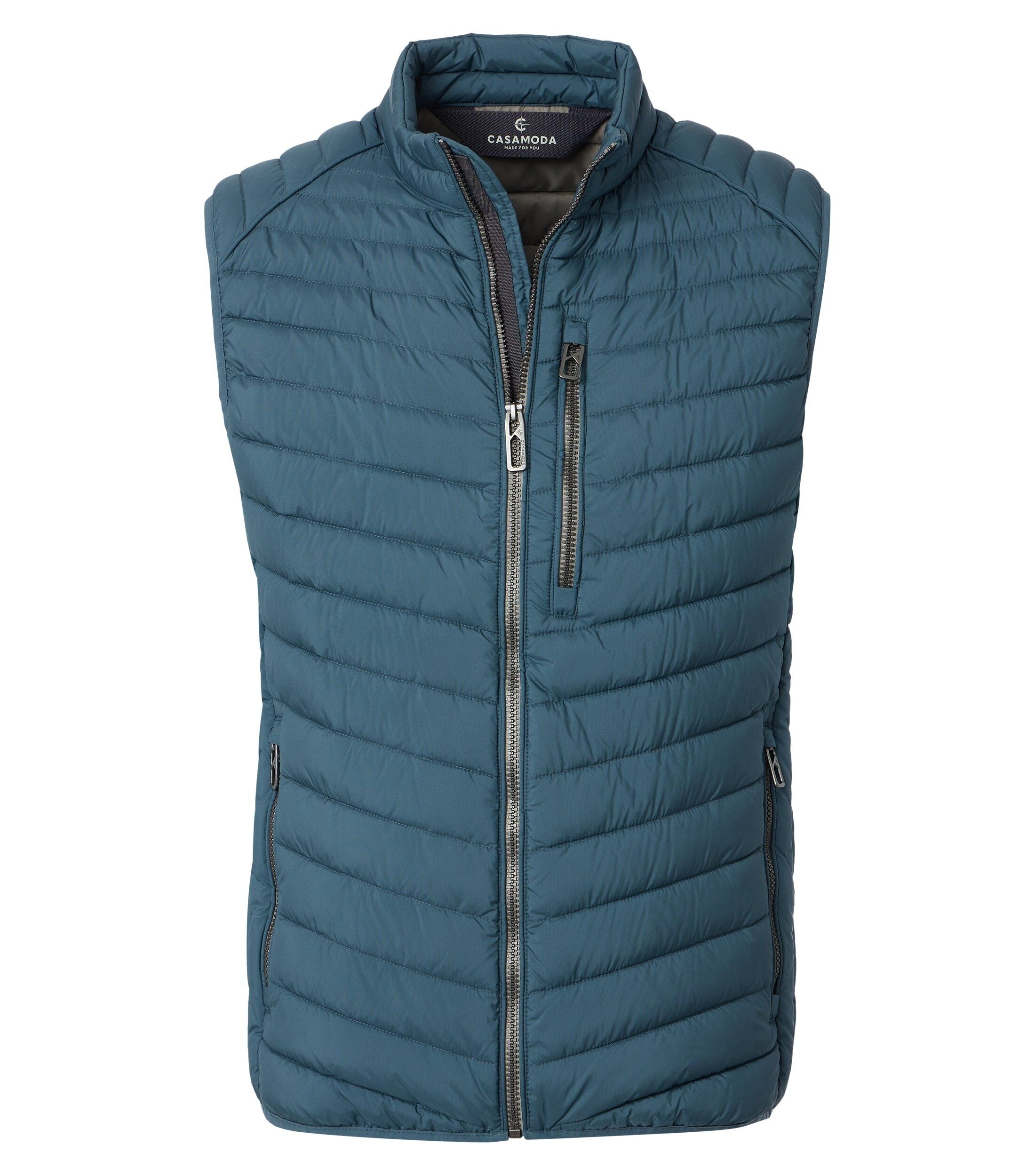 CASA MODA comfort fit bodywarmer, blauw, wit