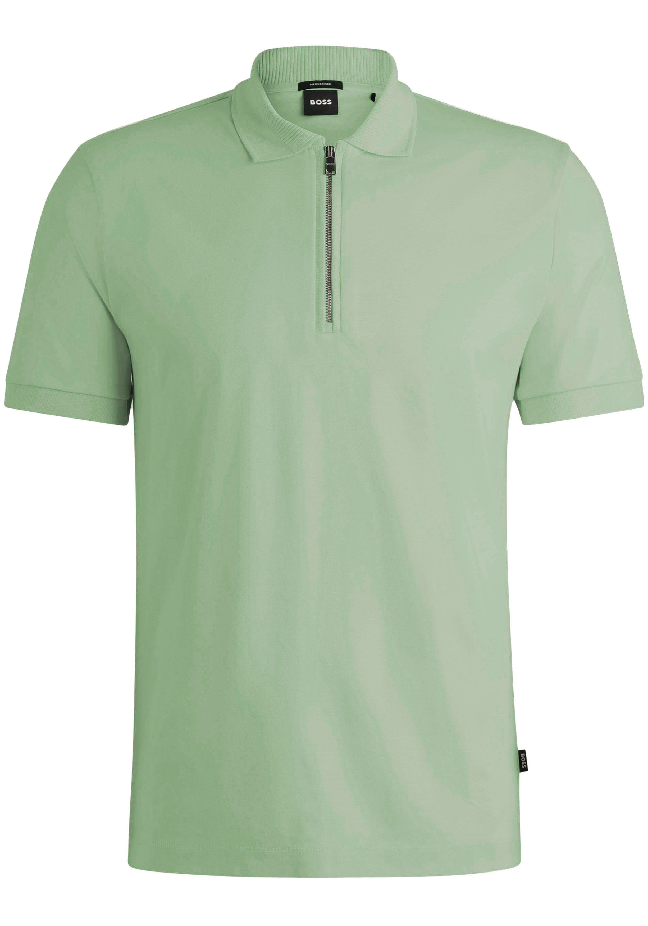 BOSS Palston slim fit heren polo, pique, groen