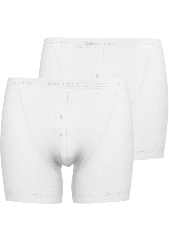 Ceceba heren boxer lang met gulp (2-pack), wit Ceceba heren boxer lang met gulp (2-pack), wit